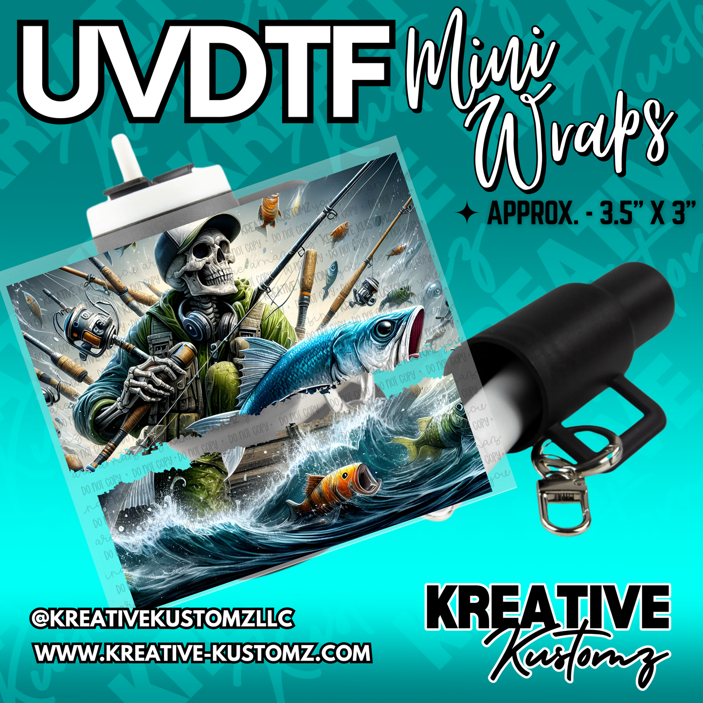 | UVDTF Mini Cup Keychain Wrap Decal