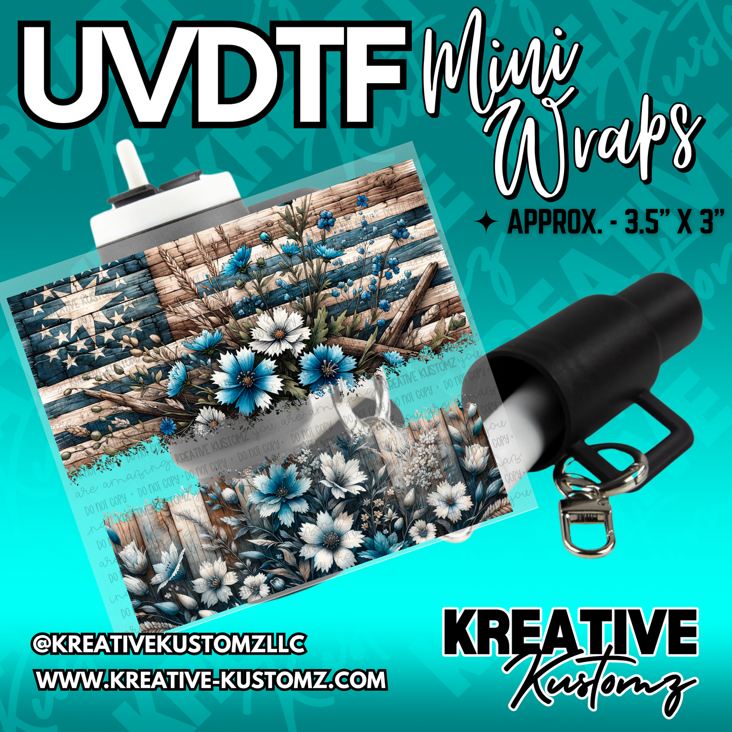 | UVDTF Mini Cup Keychain Wrap Decal