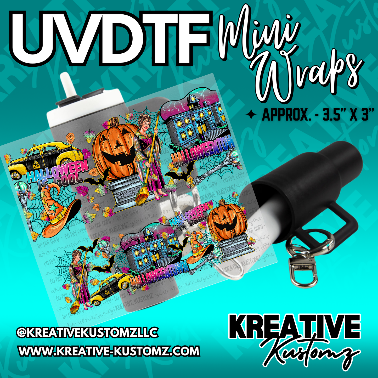 | UVDTF Mini Cup Keychain Wrap Decal