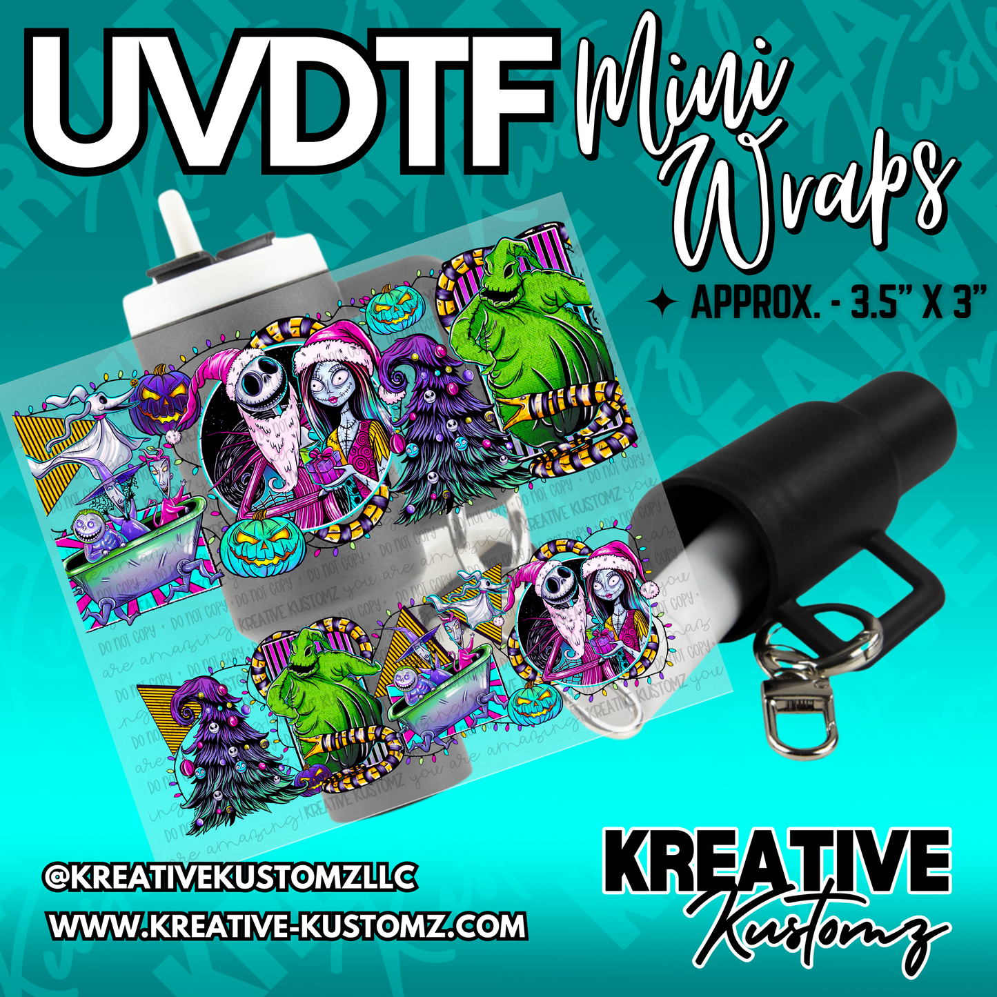 | UVDTF Mini Cup Keychain Wrap Decal