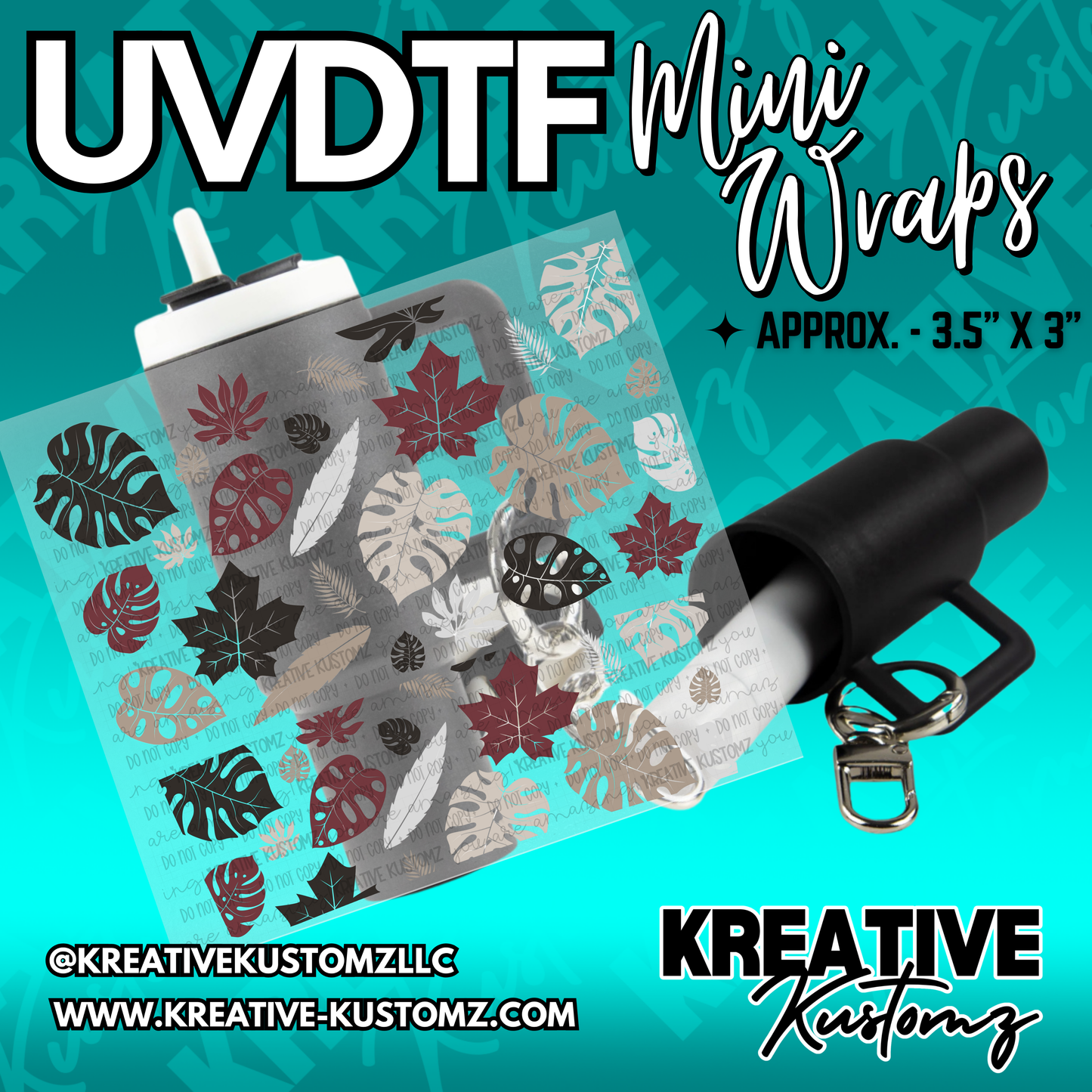 | UVDTF Mini Cup Keychain Wrap Decal