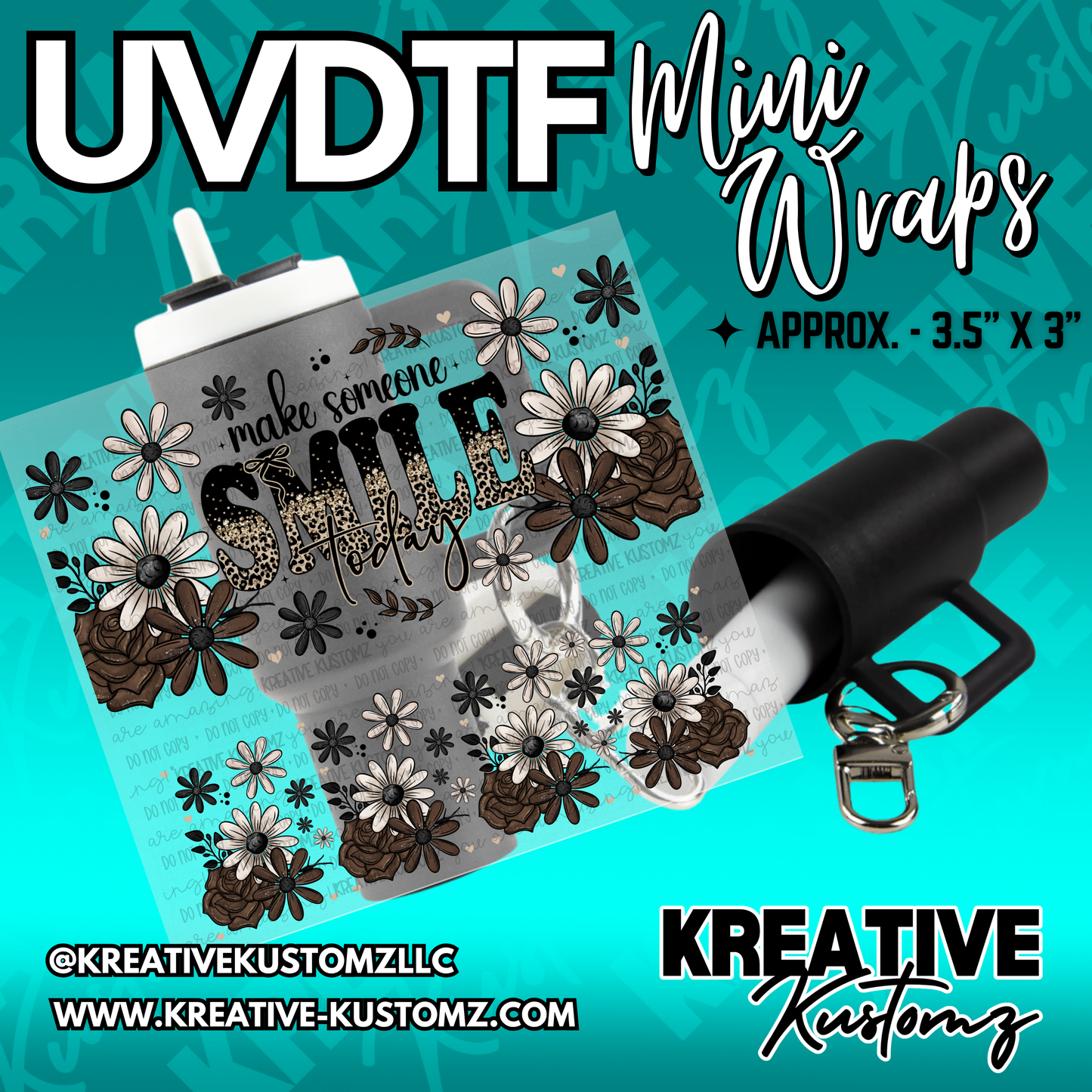 | UVDTF Mini Cup Keychain Wrap Decal