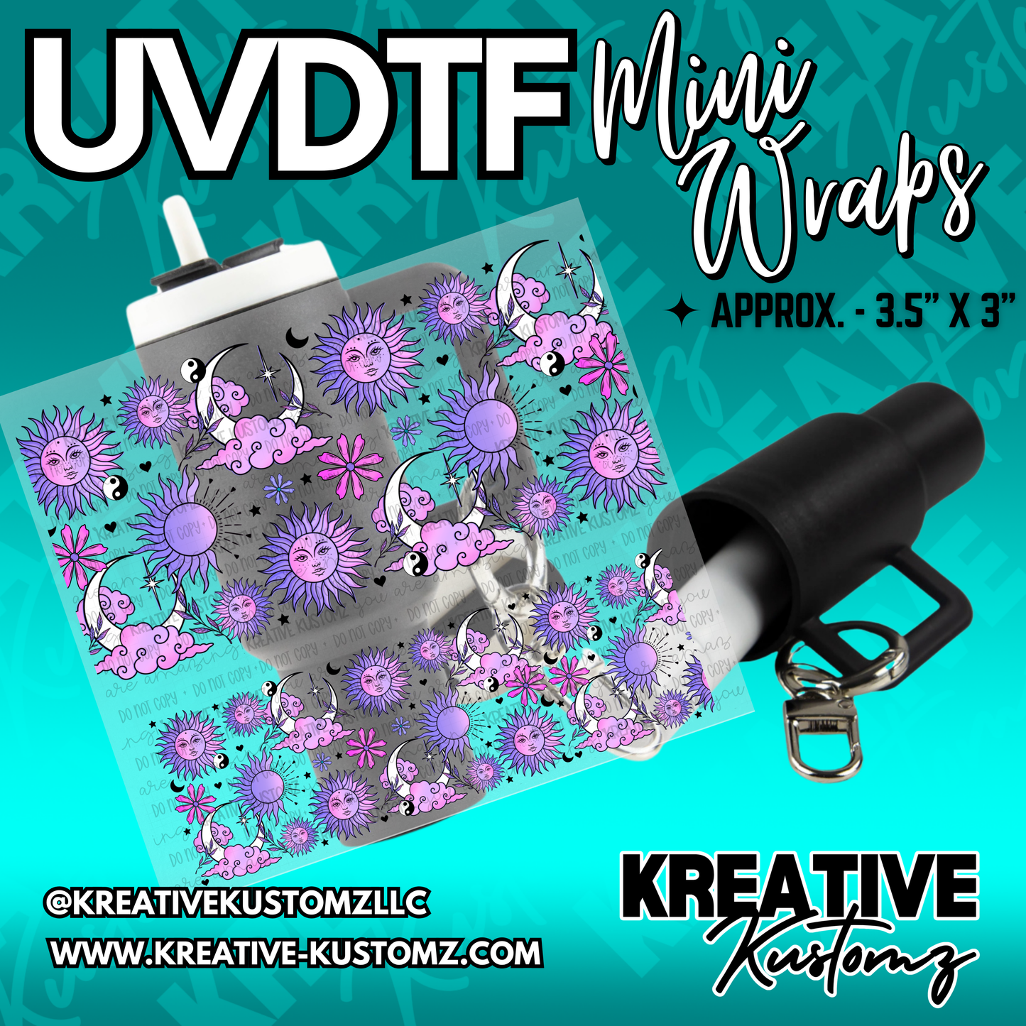 | UVDTF Mini Cup Keychain Wrap Decal
