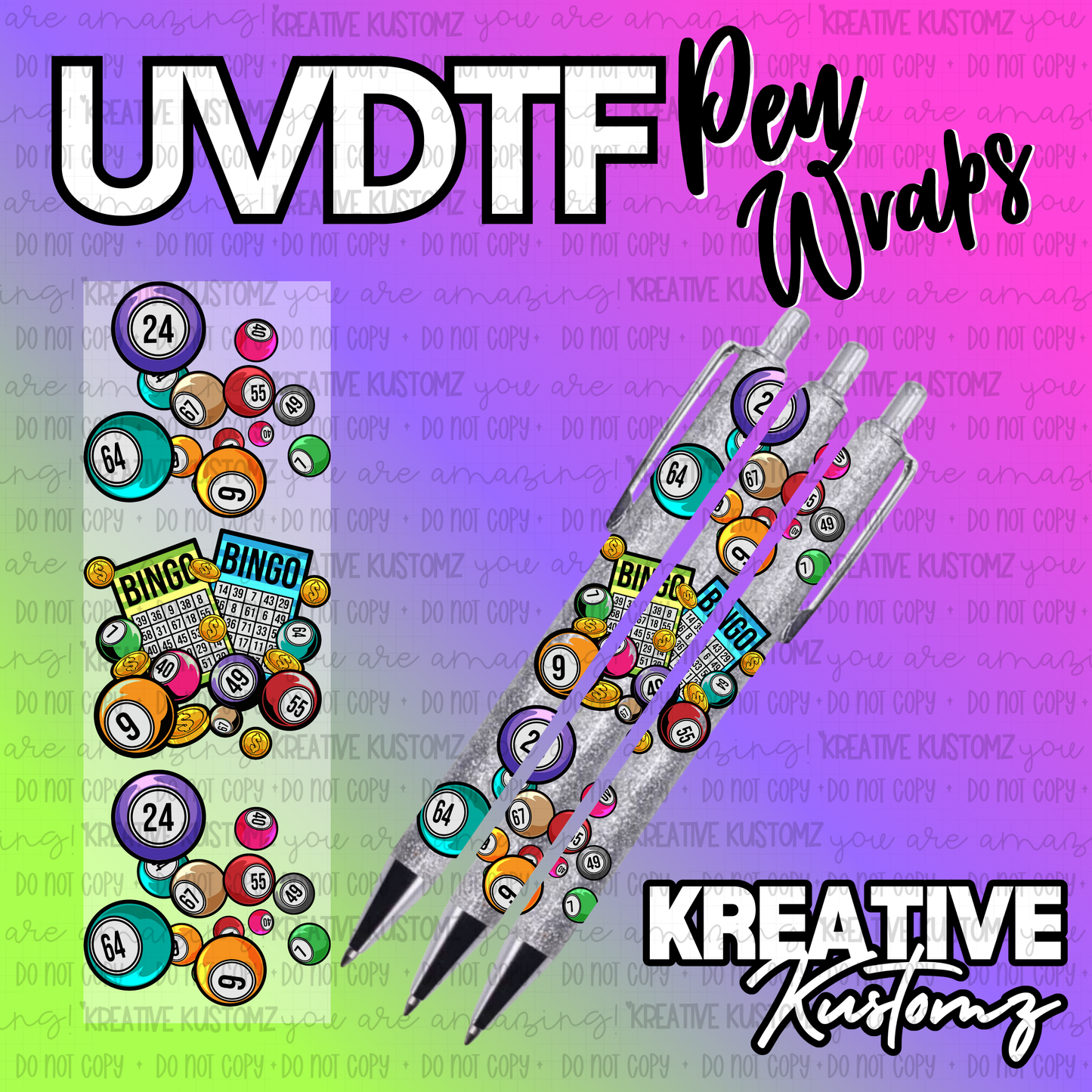 | UV DTF Pen Wrap Decal