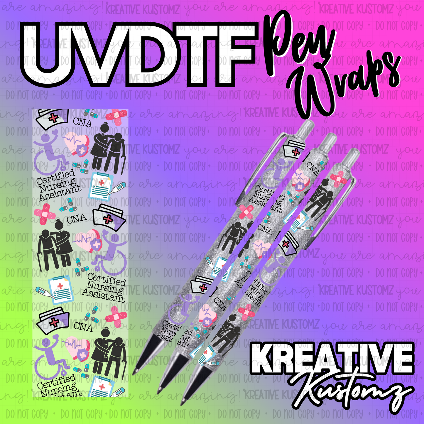 | UV DTF Pen Wrap Decal