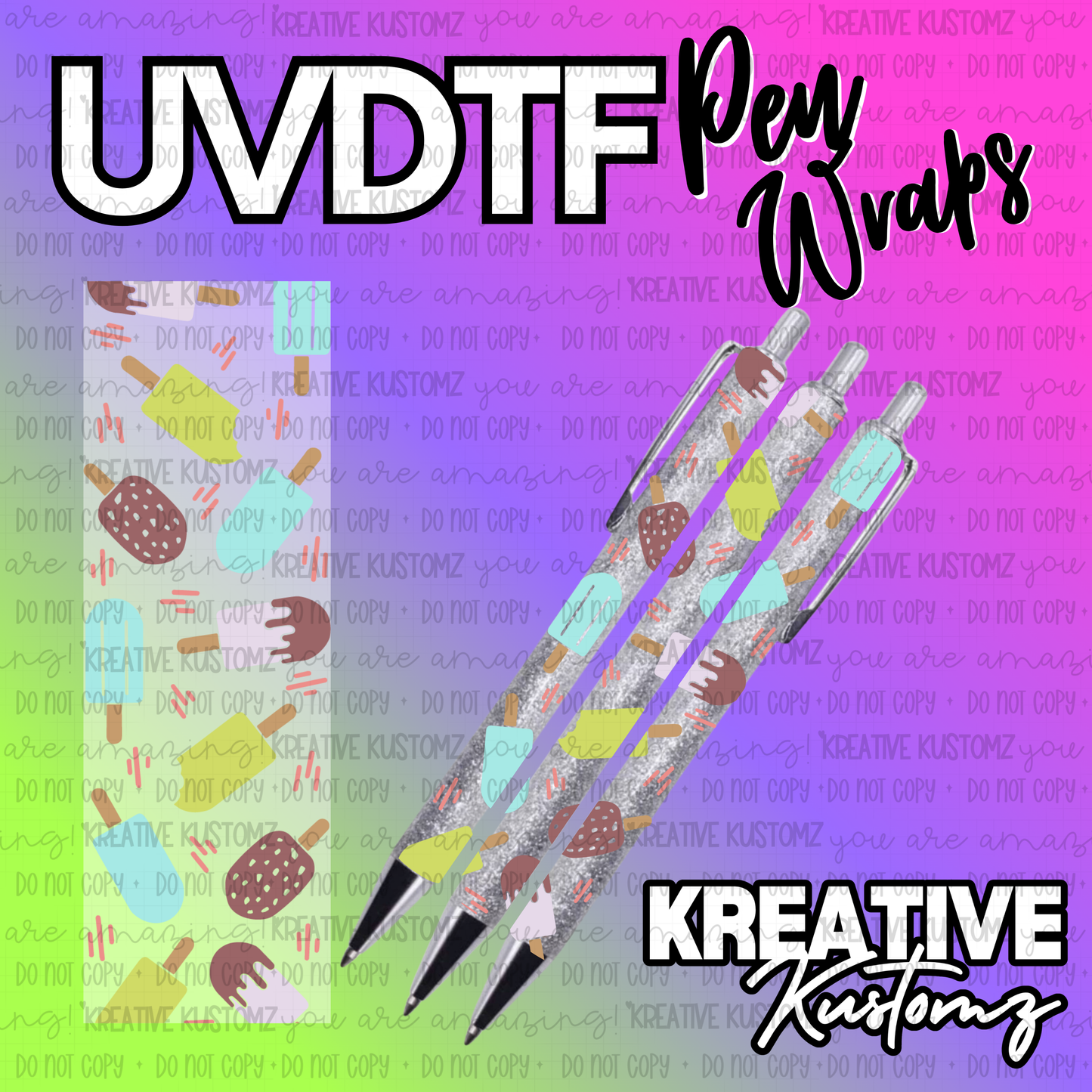 | UV DTF Pen Wrap Decal