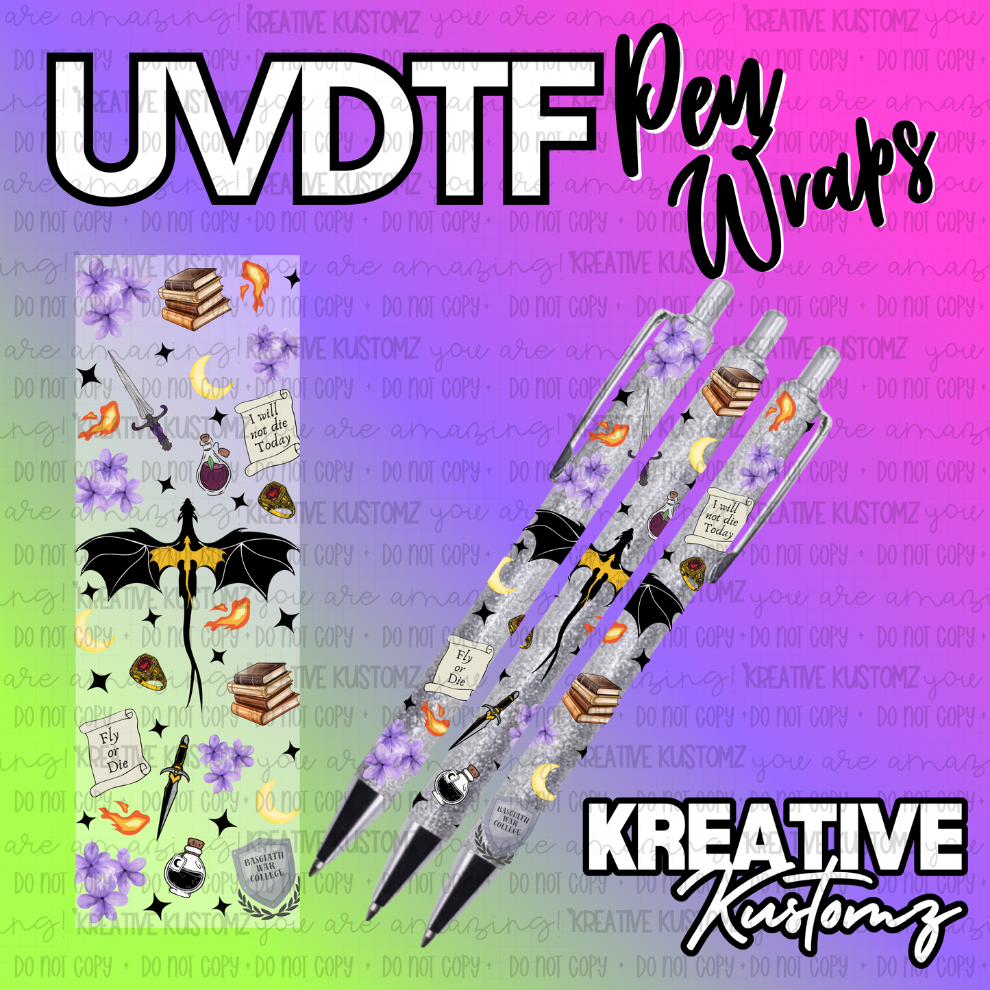 | UV DTF Pen Wrap Decal