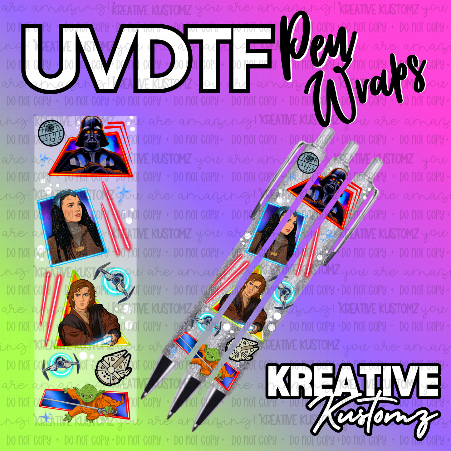 | UV DTF Pen Wrap Decal