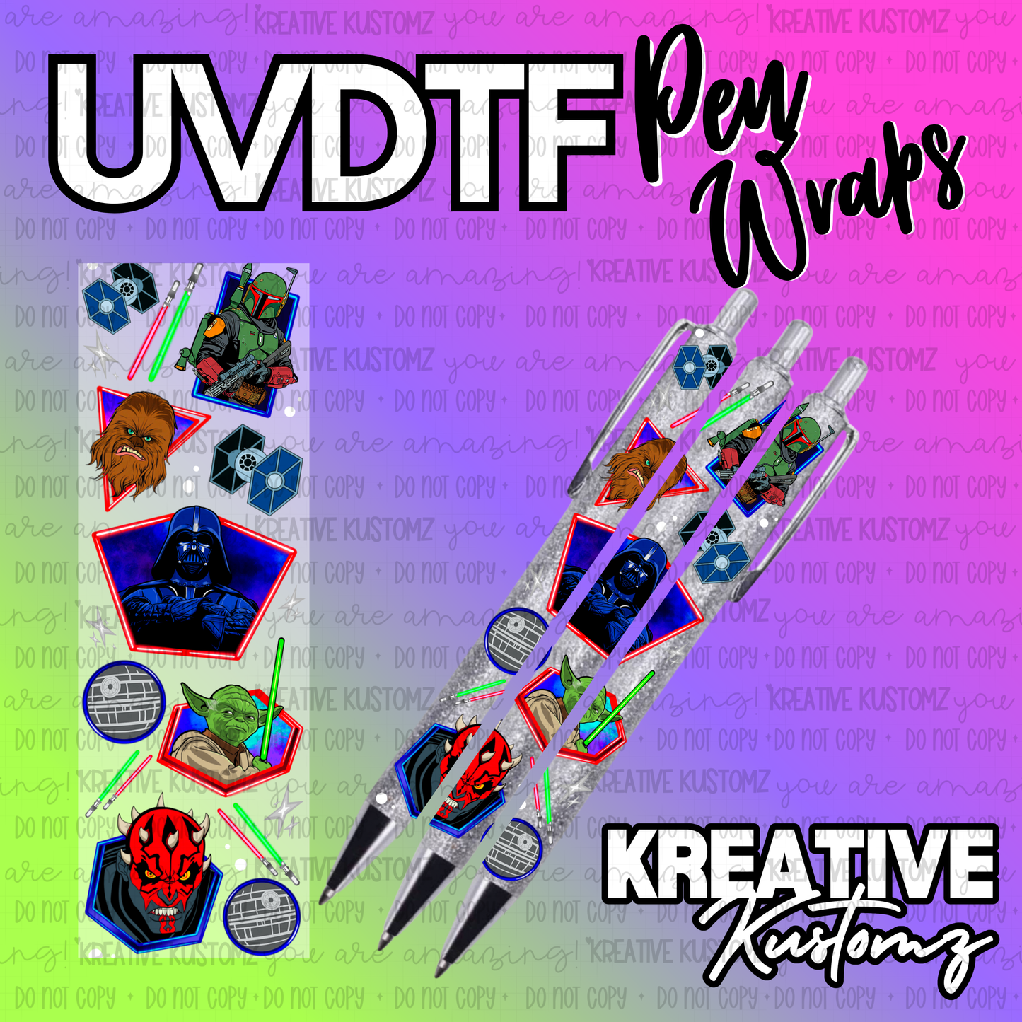 | UV DTF Pen Wrap Decal
