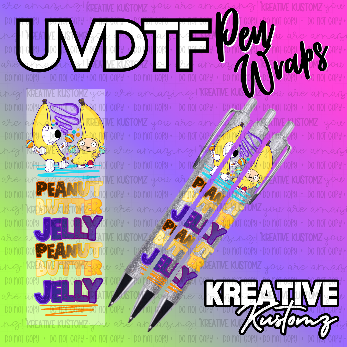 | UV DTF Pen Wrap Decal