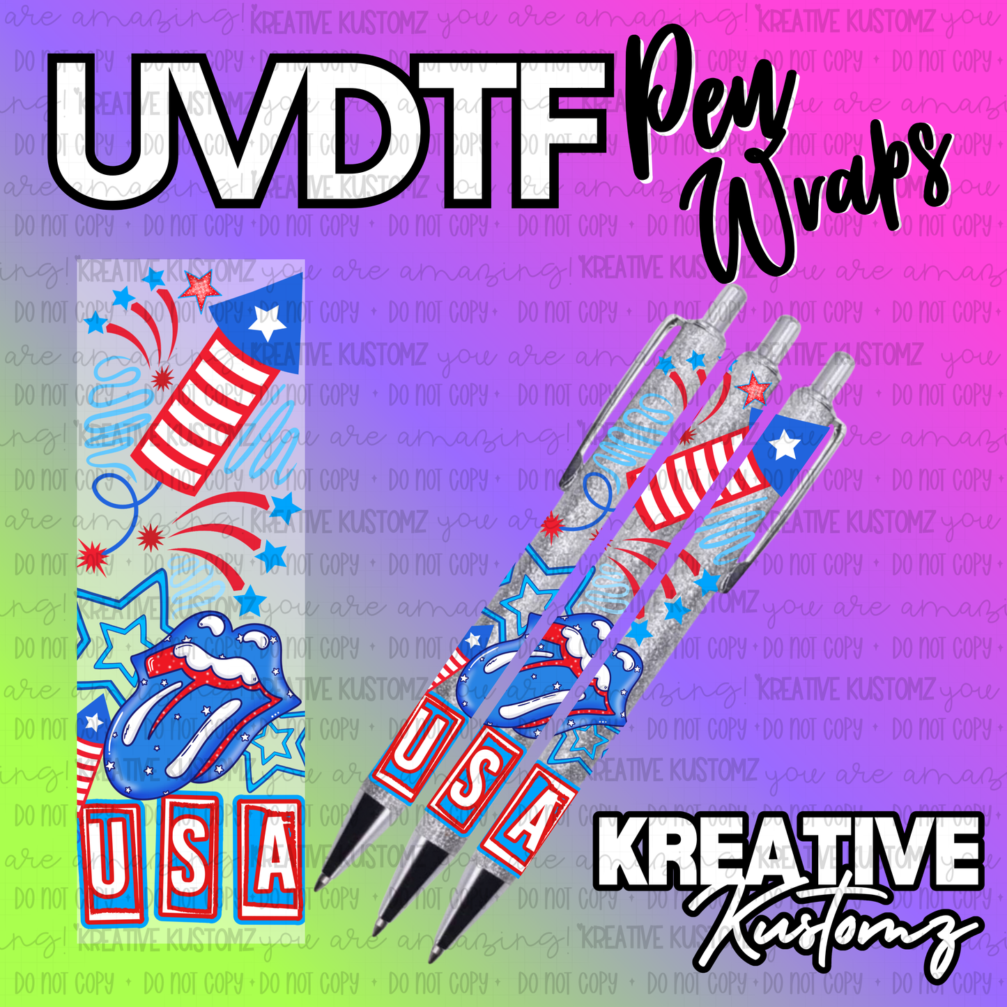 | UV DTF Pen Wrap Decal
