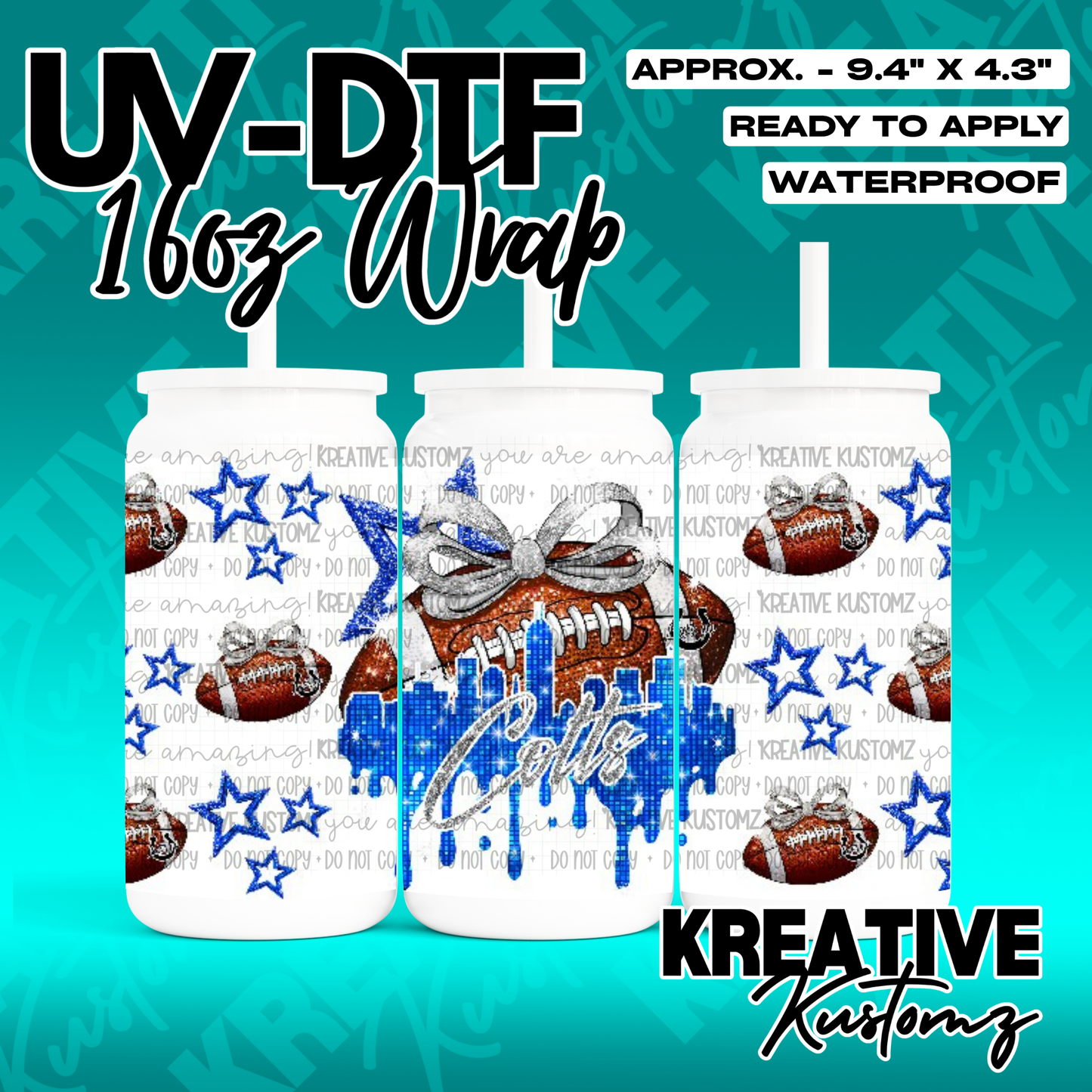 RTS | UV DTF Cup Wrap for 16oz Libbey Glass