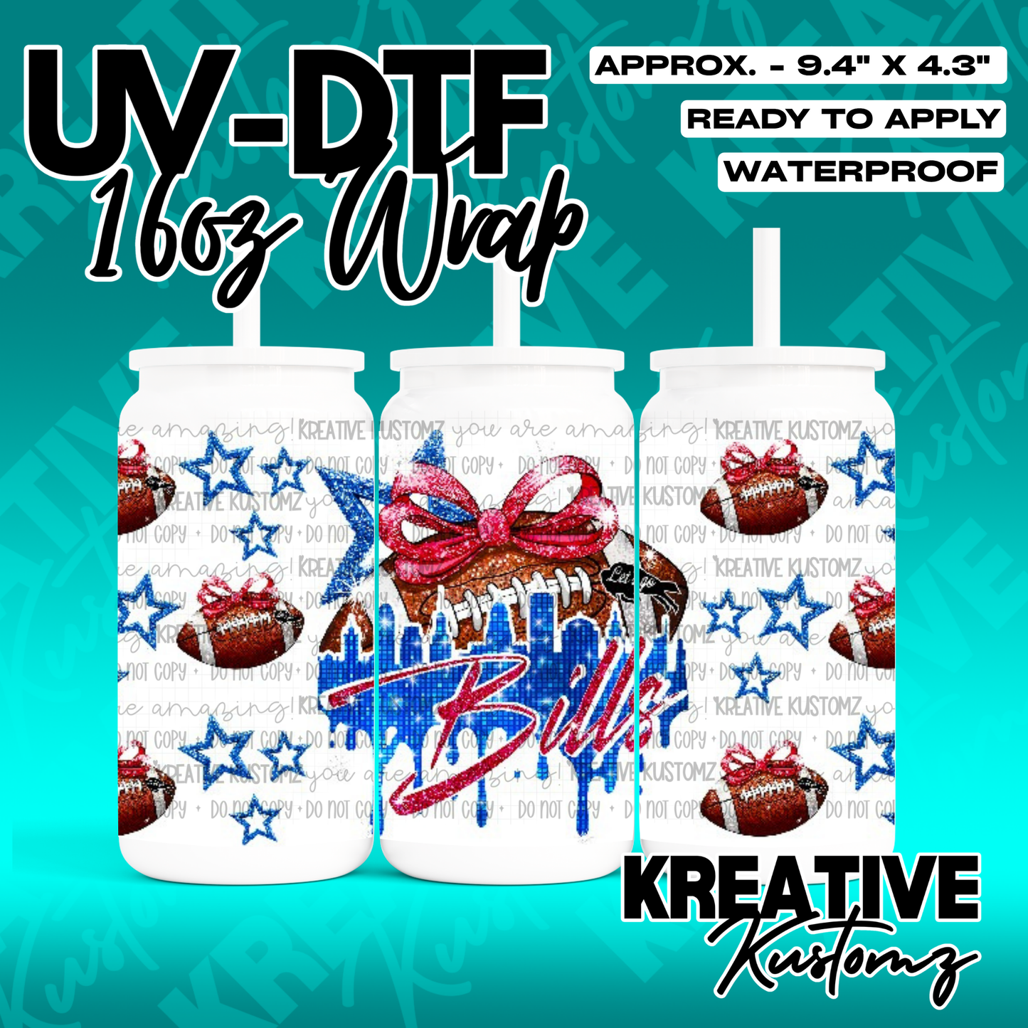 RTS | UV DTF Cup Wrap for 16oz Libbey Glass