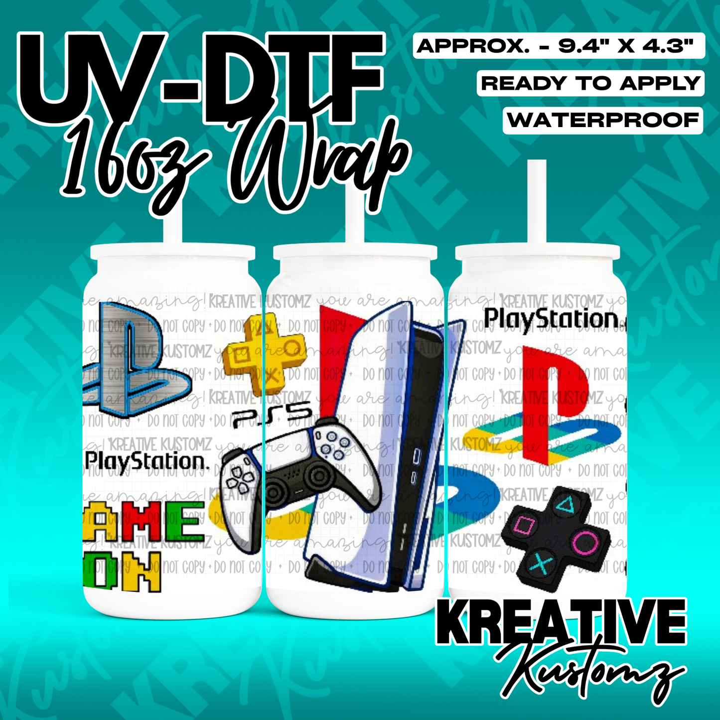 RTS | UV DTF Cup Wrap for 16oz Libbey Glass