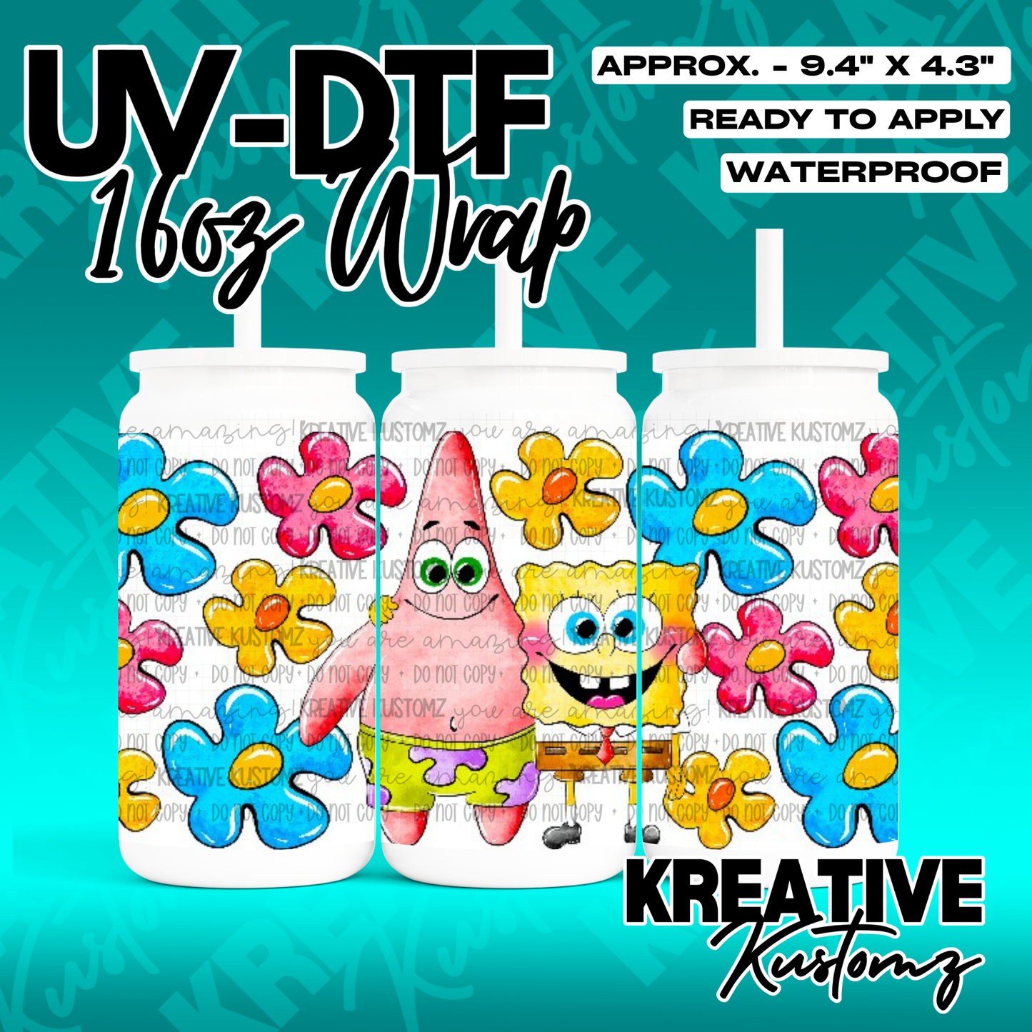 RTS | UV DTF Cup Wrap for 16oz Libbey Glass