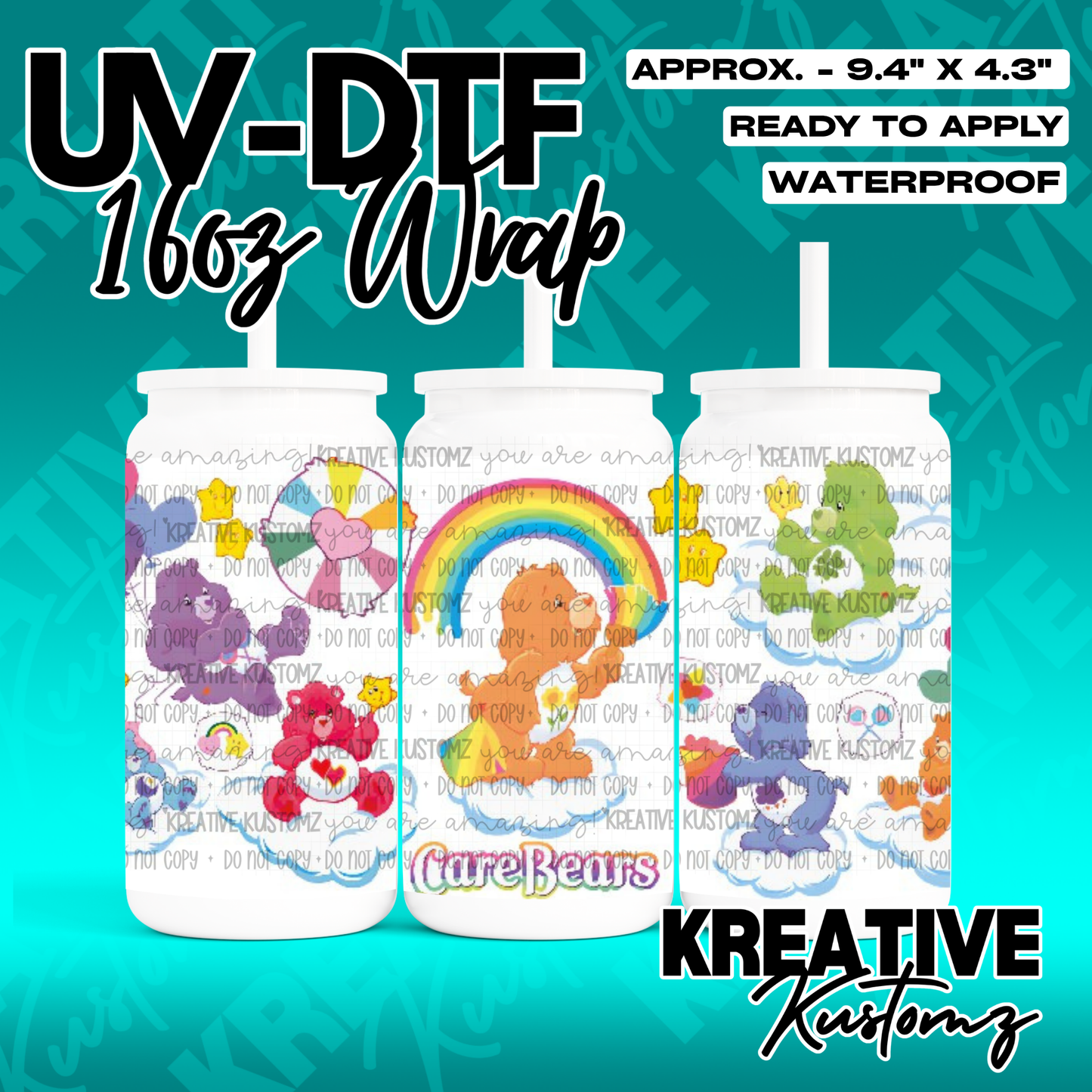 RTS | UV DTF Cup Wrap for 16oz Libbey Glass