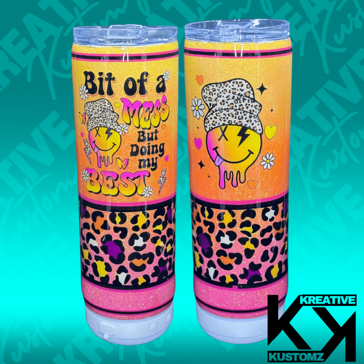 Bit of a Mess - 20oz Speaker Tumbler - Kreative Kustomz