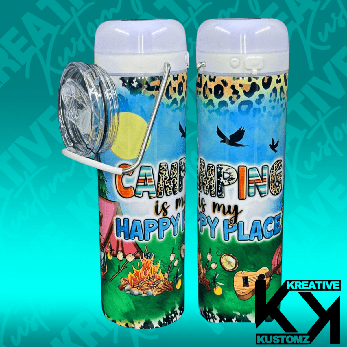 Camping is my Happy Place - 20oz Lantern - Kreative Kustomz