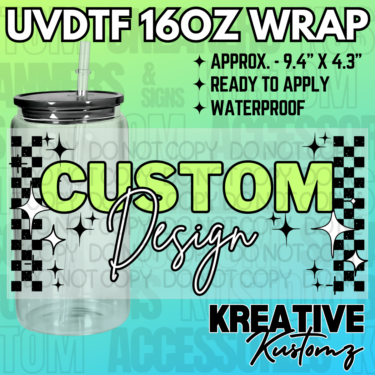Custom - UVDTF Wraps & Decals - Kreative Kustomz