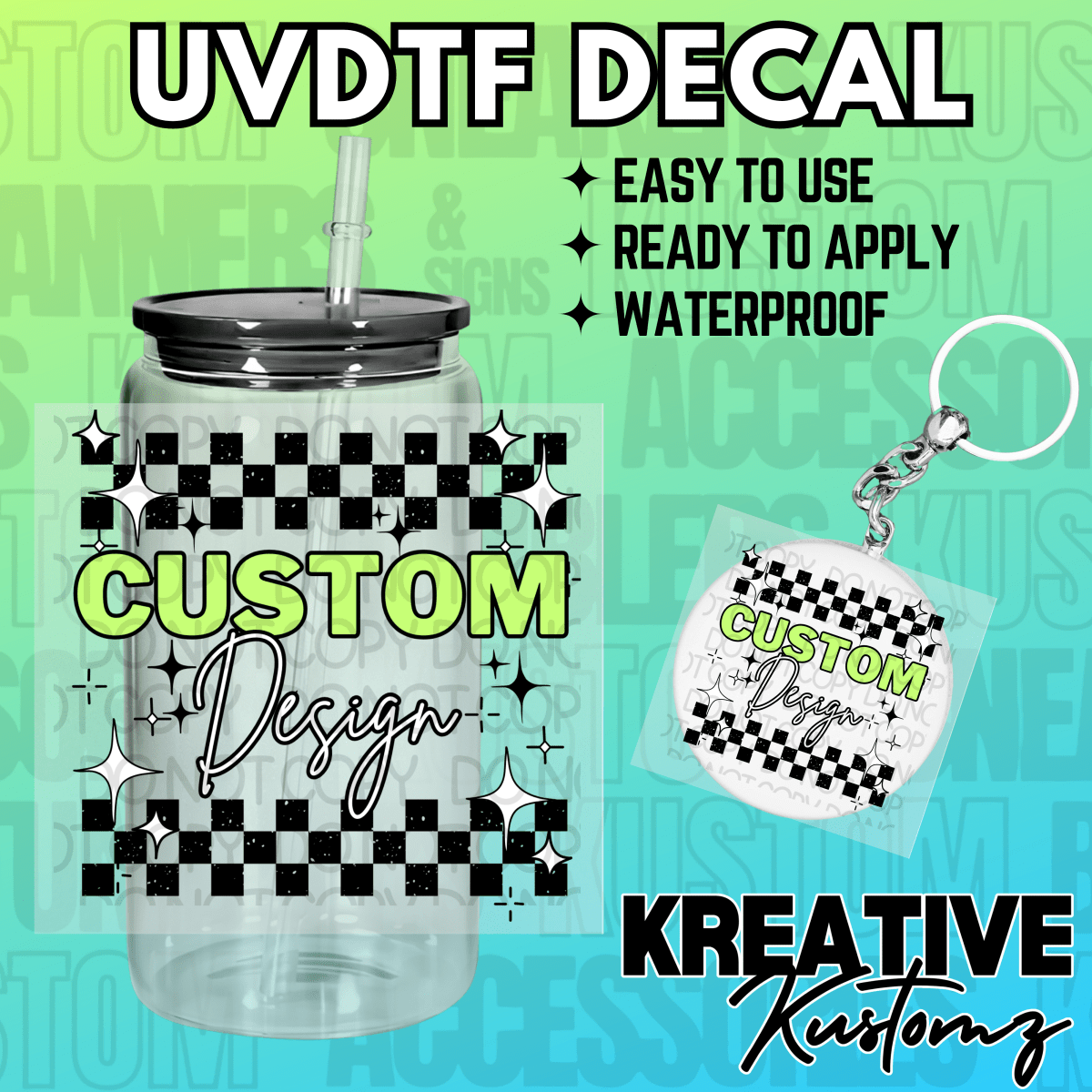 Custom - UVDTF Wraps & Decals - Kreative Kustomz