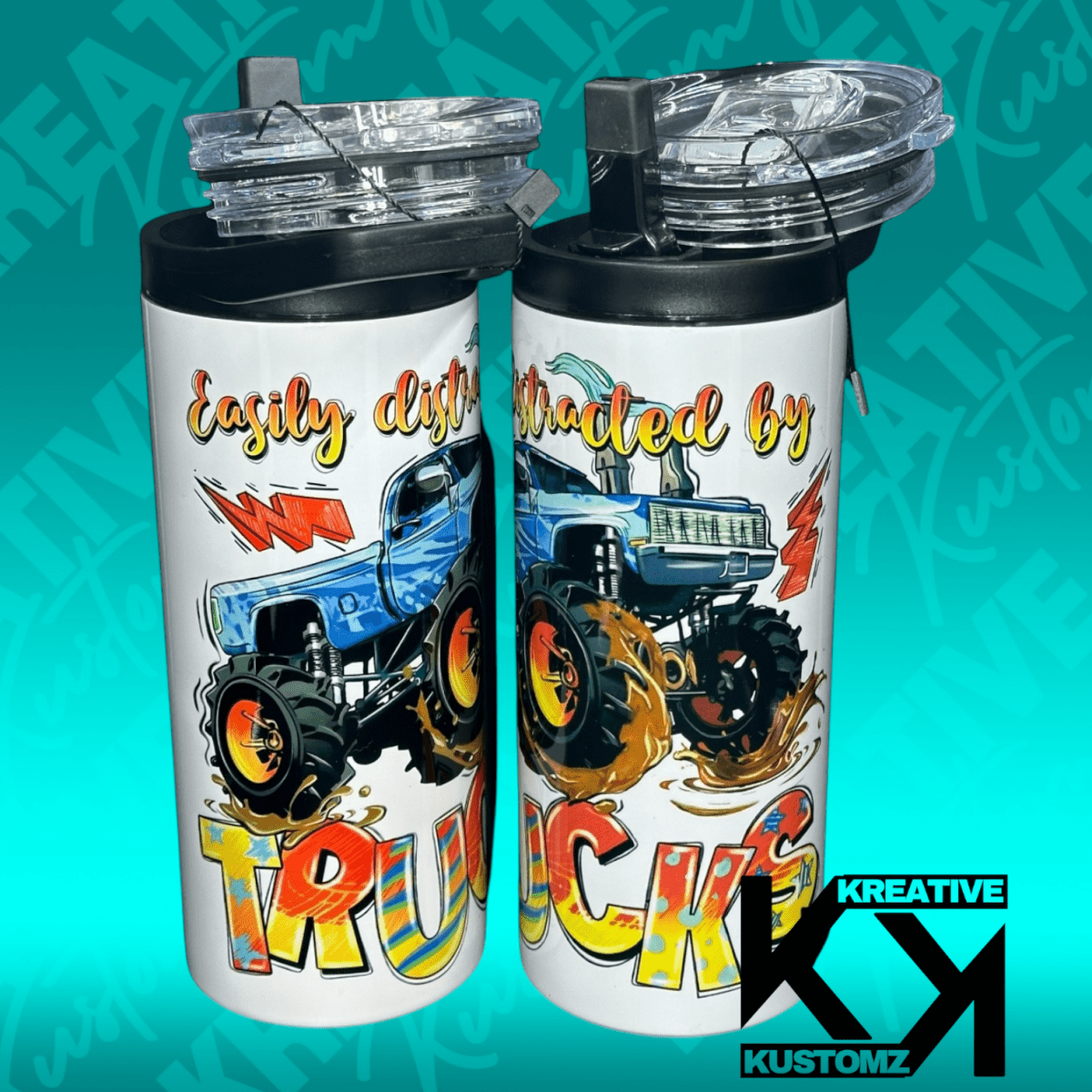 Easily Distracted by Trucks - 15oz Duo - Kreative Kustomz