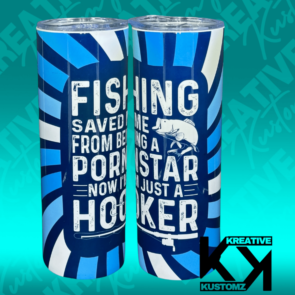Fishing Saved Me - 20oz Tumbler - Kreative Kustomz