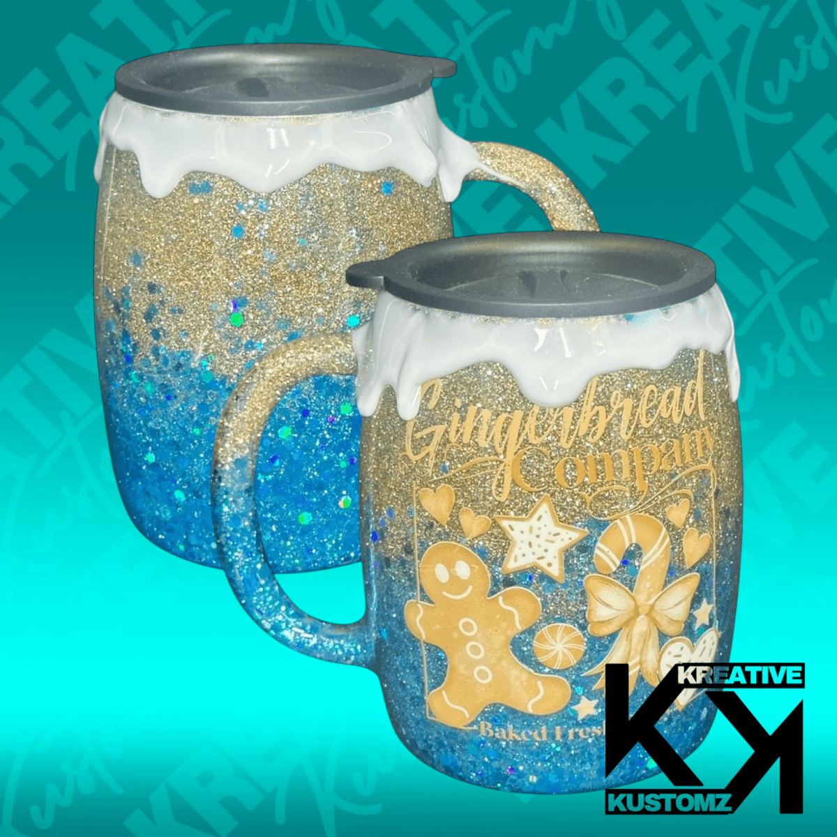 Gingerbread Holiday Drip - 15oz Mug - Kreative Kustomz