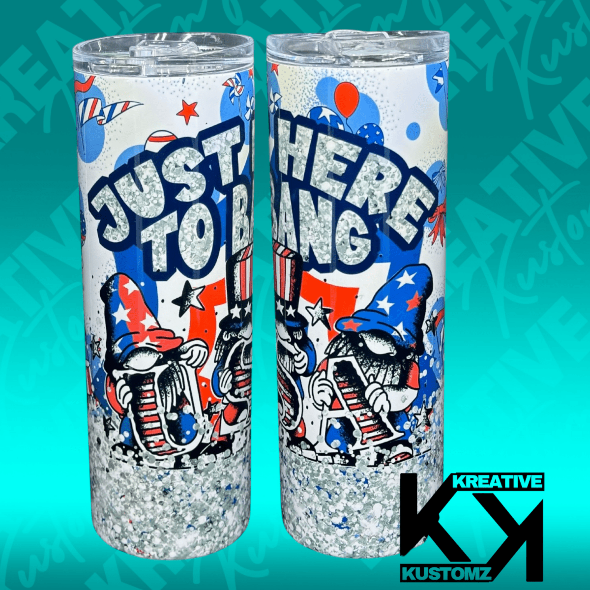 Here to Bang - 20oz Tumbler - Kreative Kustomz
