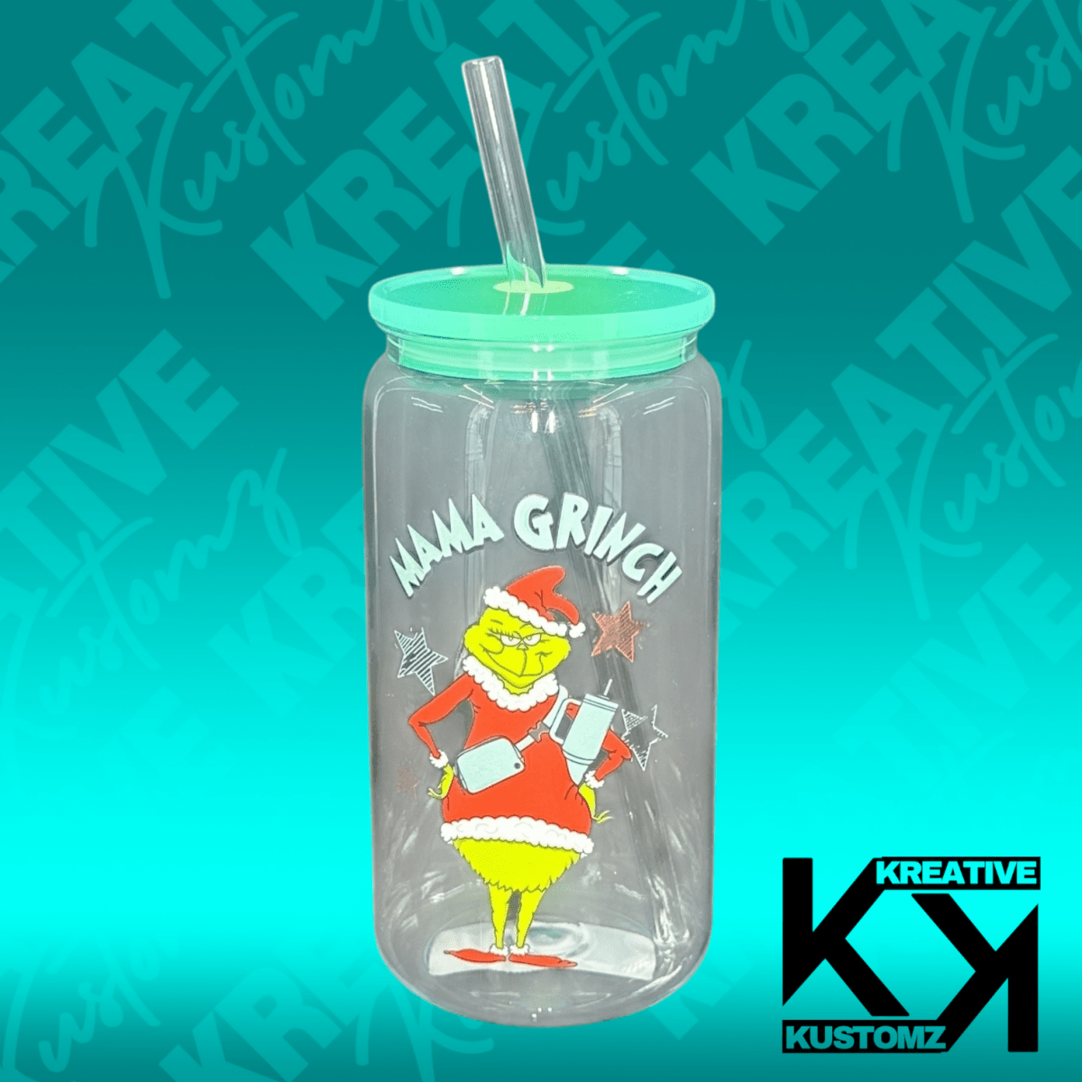 Mama Grinch Libbey - 16oz - Kreative Kustomz