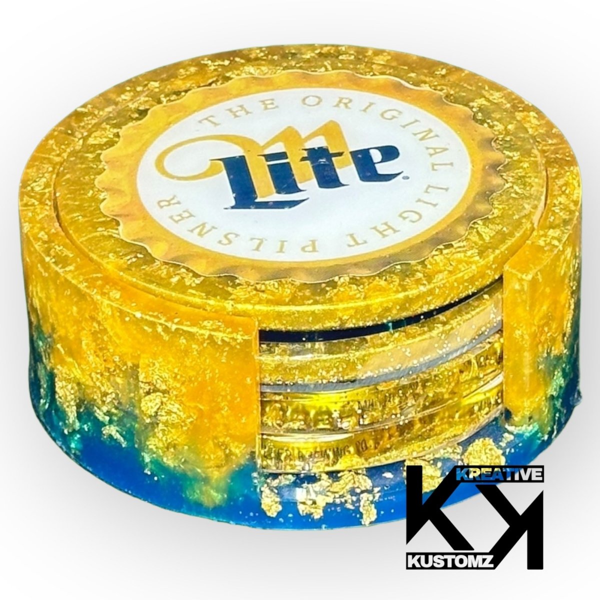 Miller Lite Ombré Coaster Set - Kreative Kustomz
