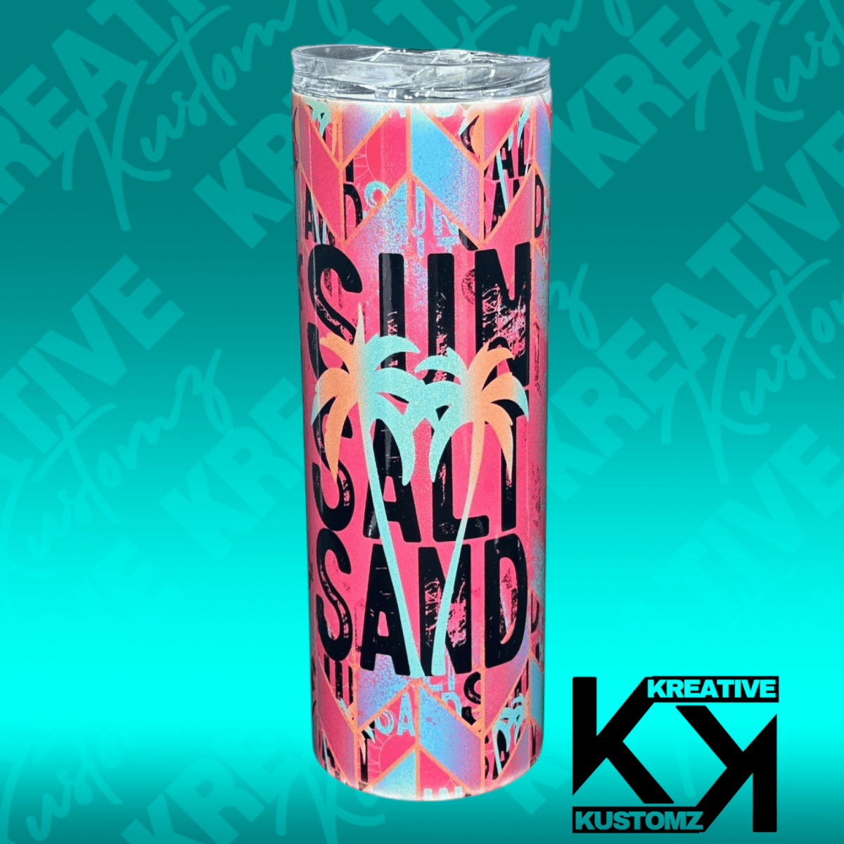 Sun Salt Sand Holographic - 20oz Tumbler - Kreative Kustomz