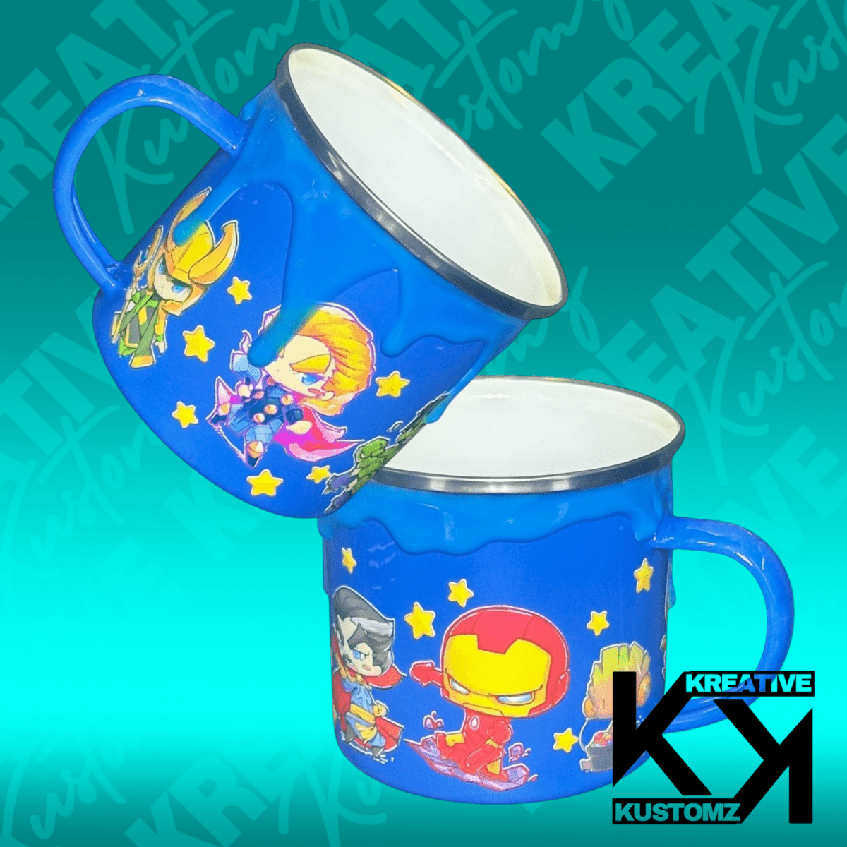 Superheroes Drip - Kids Mug - Kreative Kustomz