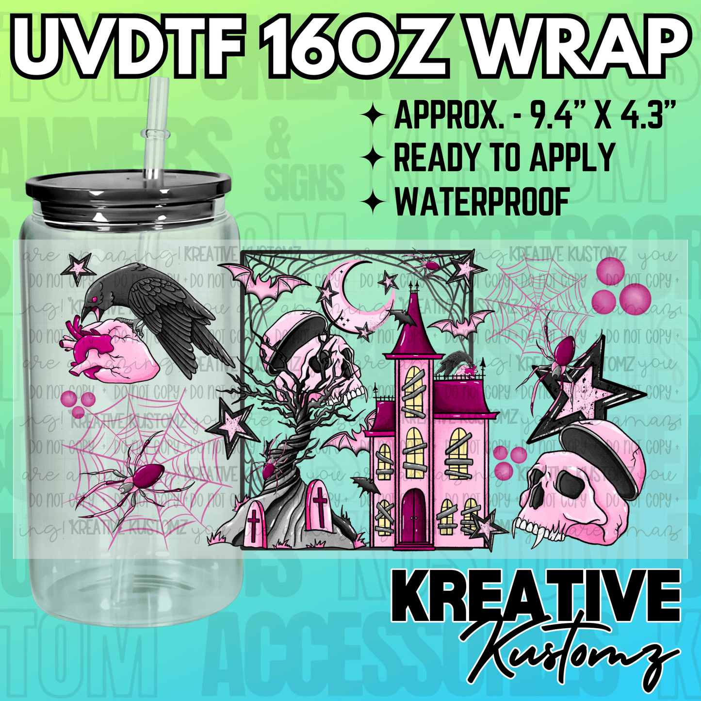 KK-2256 | UVDTF | 16oz Glass Can Libbey Wrap