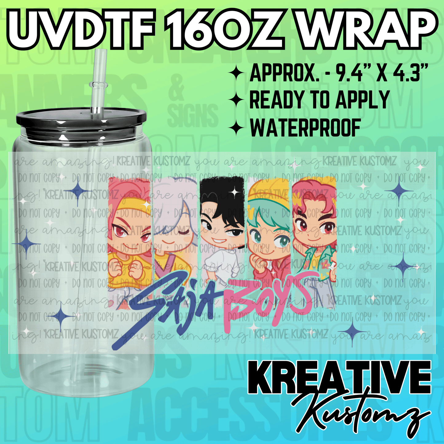 KK-2244 | UVDTF | 16oz Glass Can Libbey Wrap