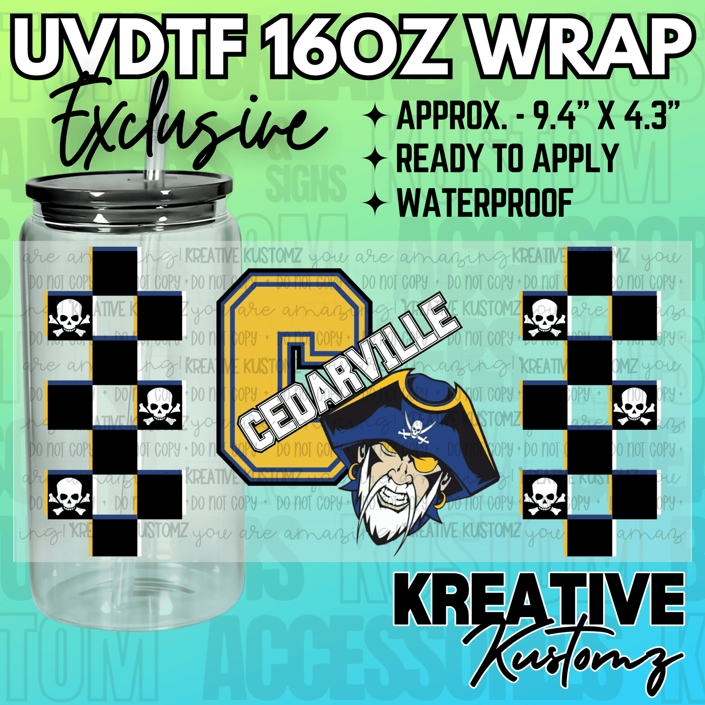 KK-2213 | UVDTF | 16oz Glass Can Libbey Wrap