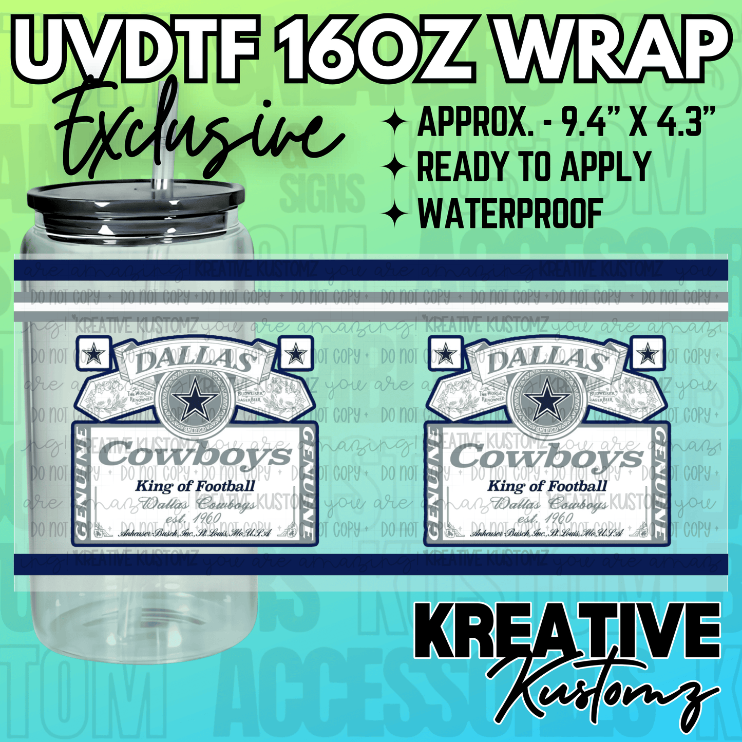 KK-2180 | UVDTF | 16oz Glass Can Libbey Wrap