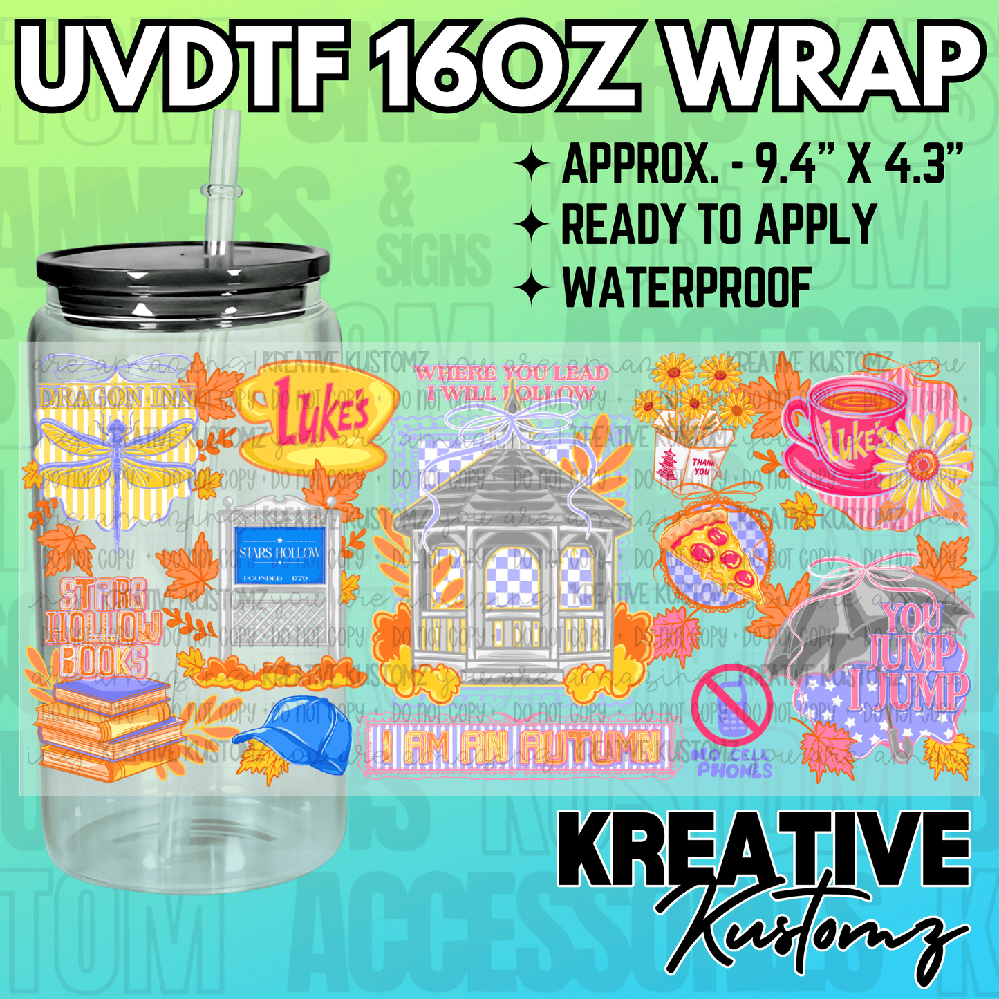 KK-2175 | UVDTF | 16oz Glass Can Libbey Wrap