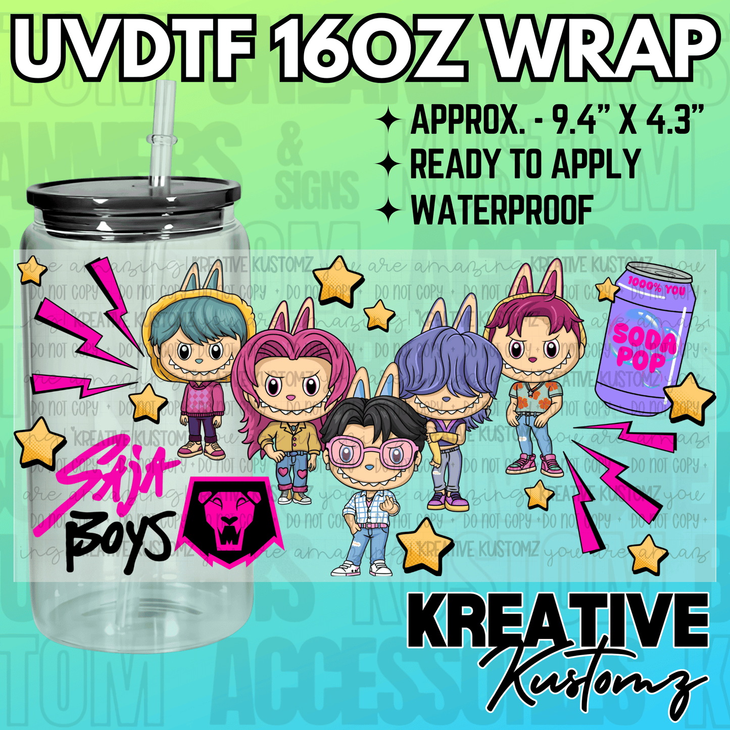 KK-2150 | UVDTF | 16oz Glass Can Libbey Wrap