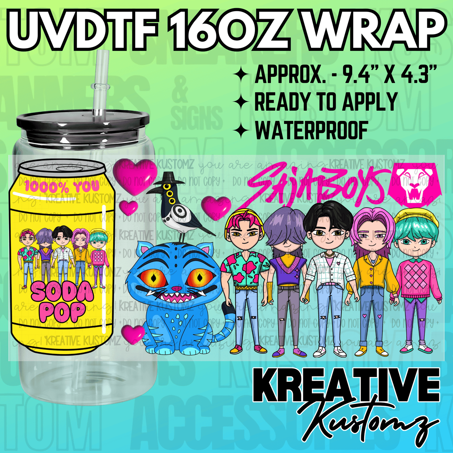 KK-2147 | UVDTF | 16oz Glass Can Libbey Wrap
