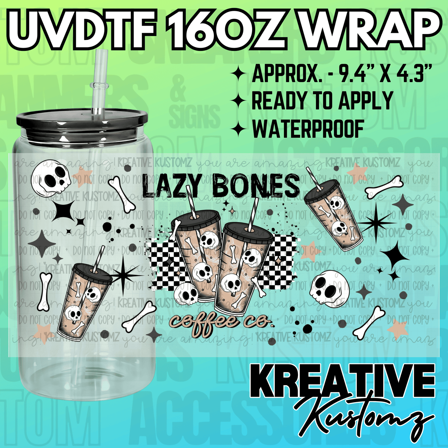 KK-2133 | UVDTF | 16oz Glass Can Libbey Wrap