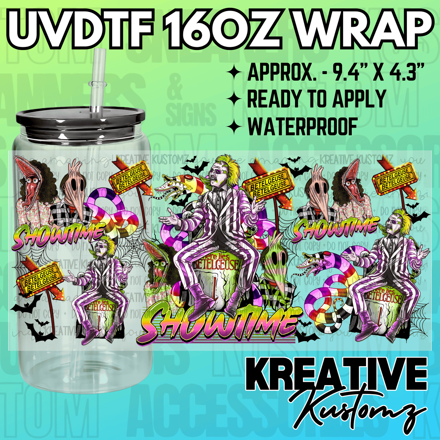 KK-2483 | UVDTF | 16oz Glass Can Libbey Wrap