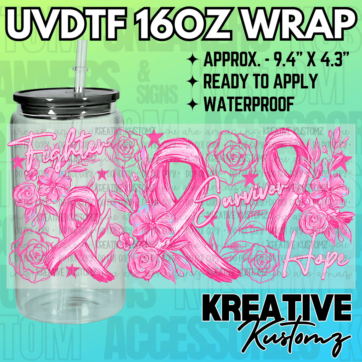 KK-2477 | UVDTF | 16oz Glass Can Libbey Wrap