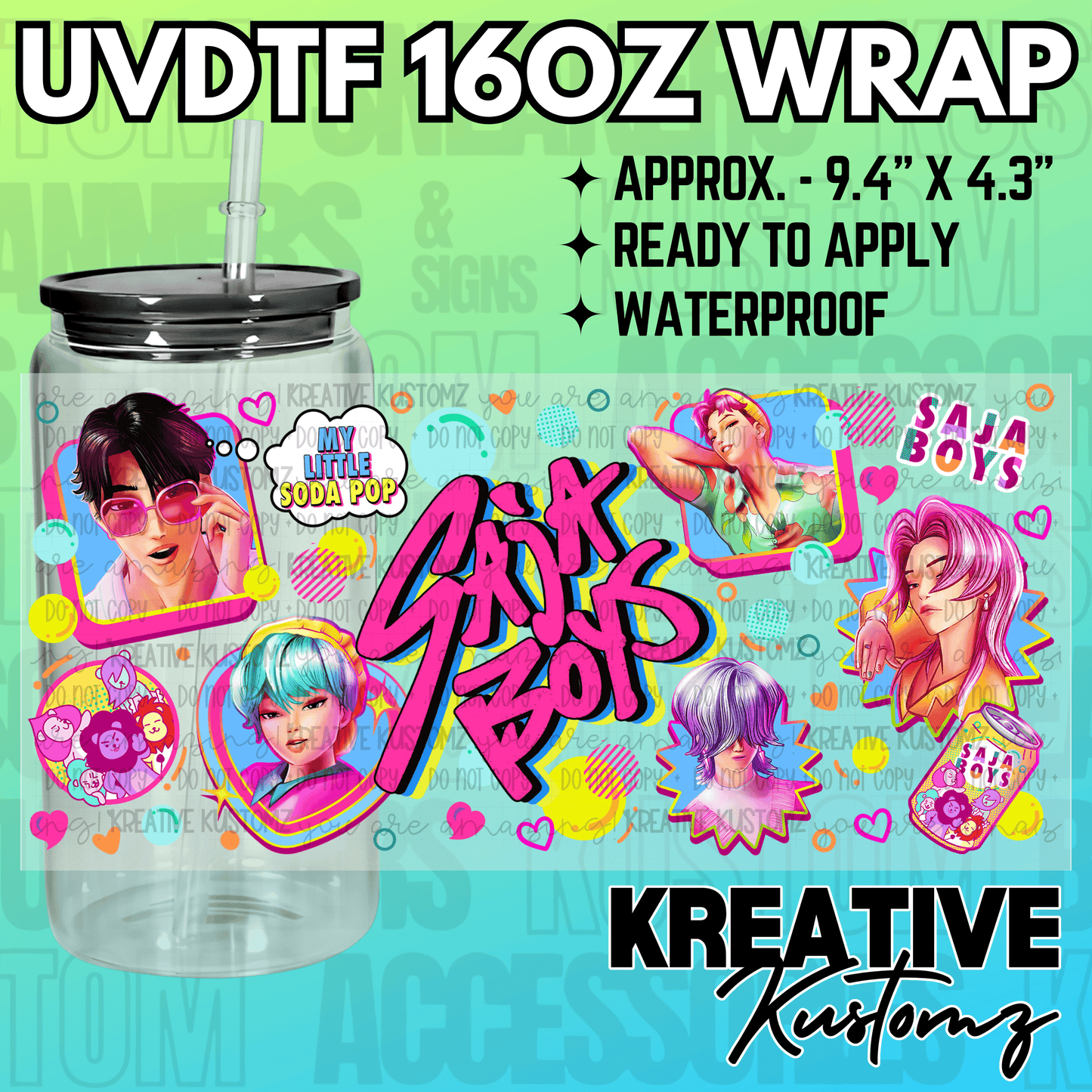 KK-2473 | UVDTF | 16oz Glass Can Libbey Wrap