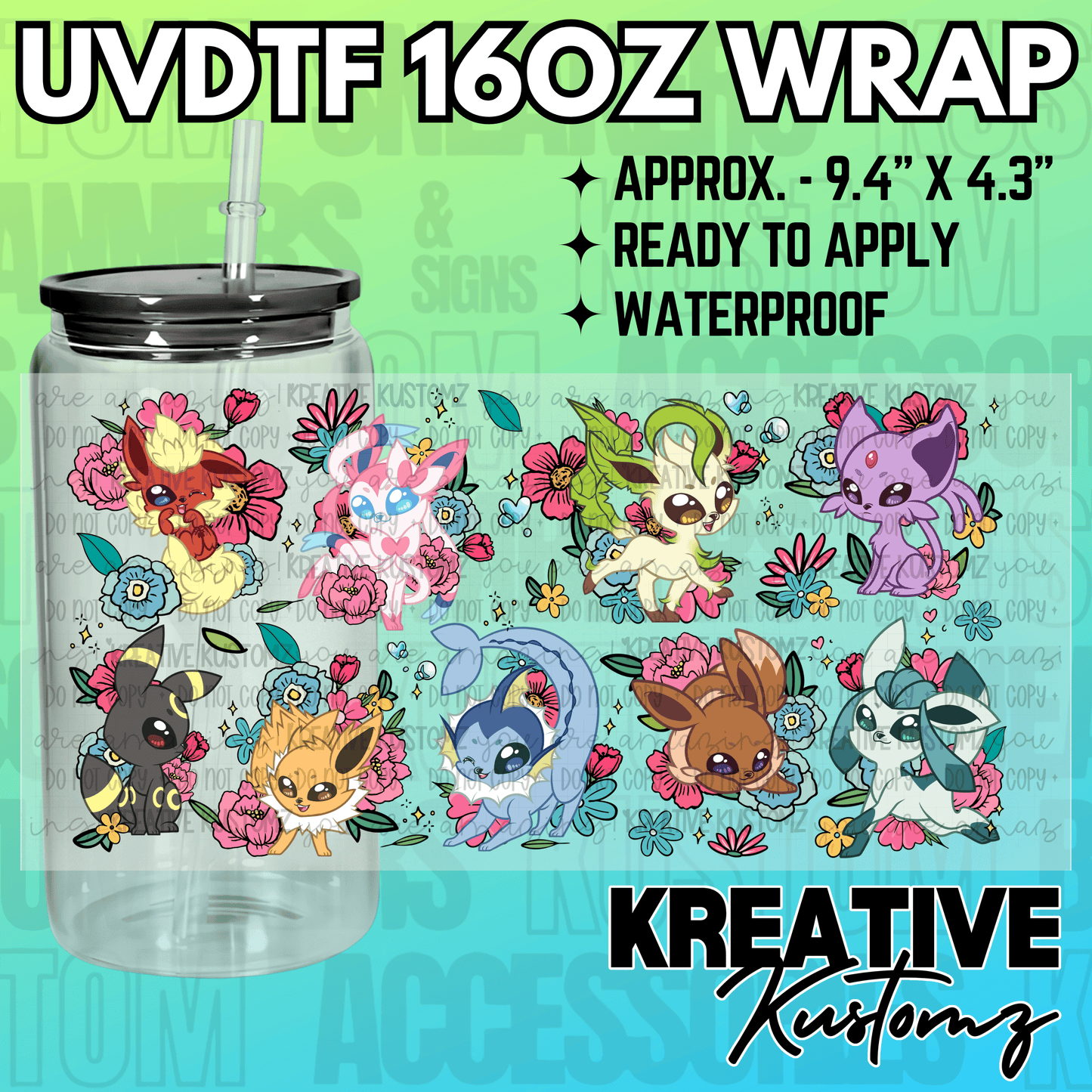 KK-2451 | UVDTF | 16oz Glass Can Libbey Wrap