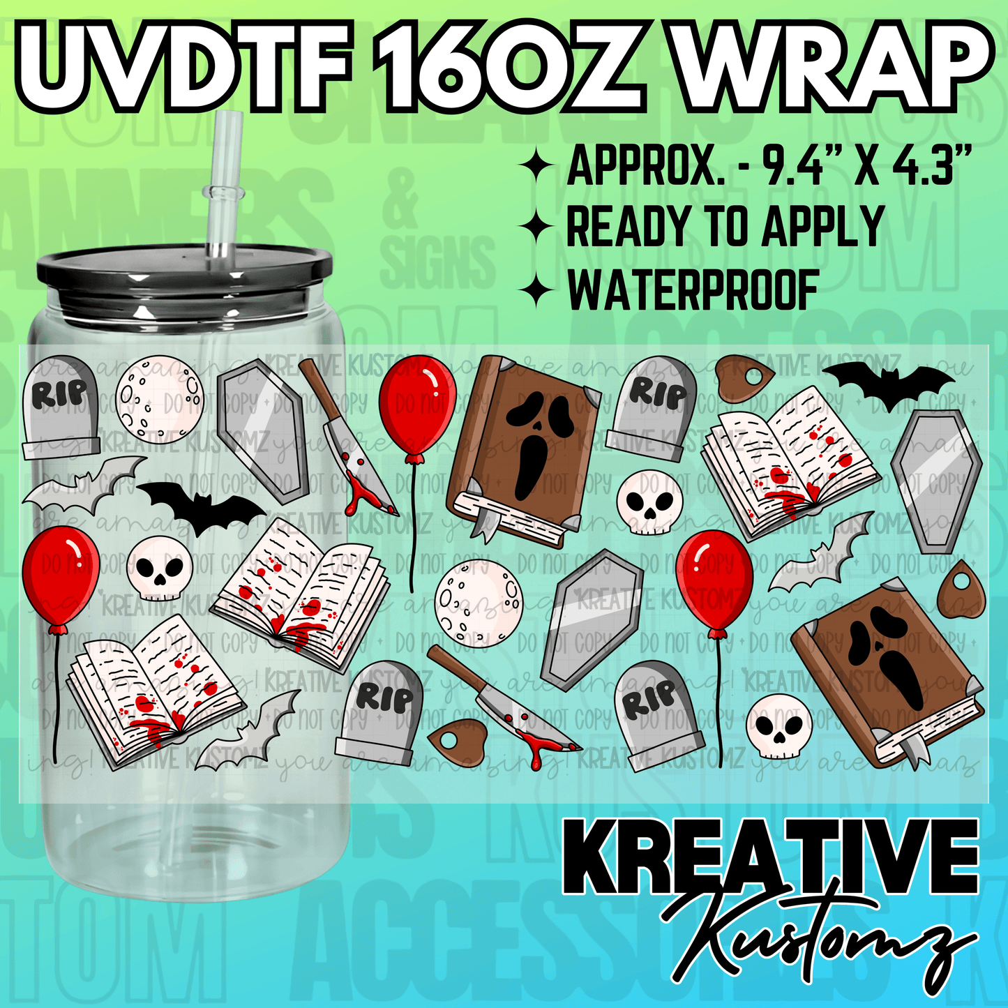 KK-2422 | UVDTF | 16oz Glass Can Libbey Wrap