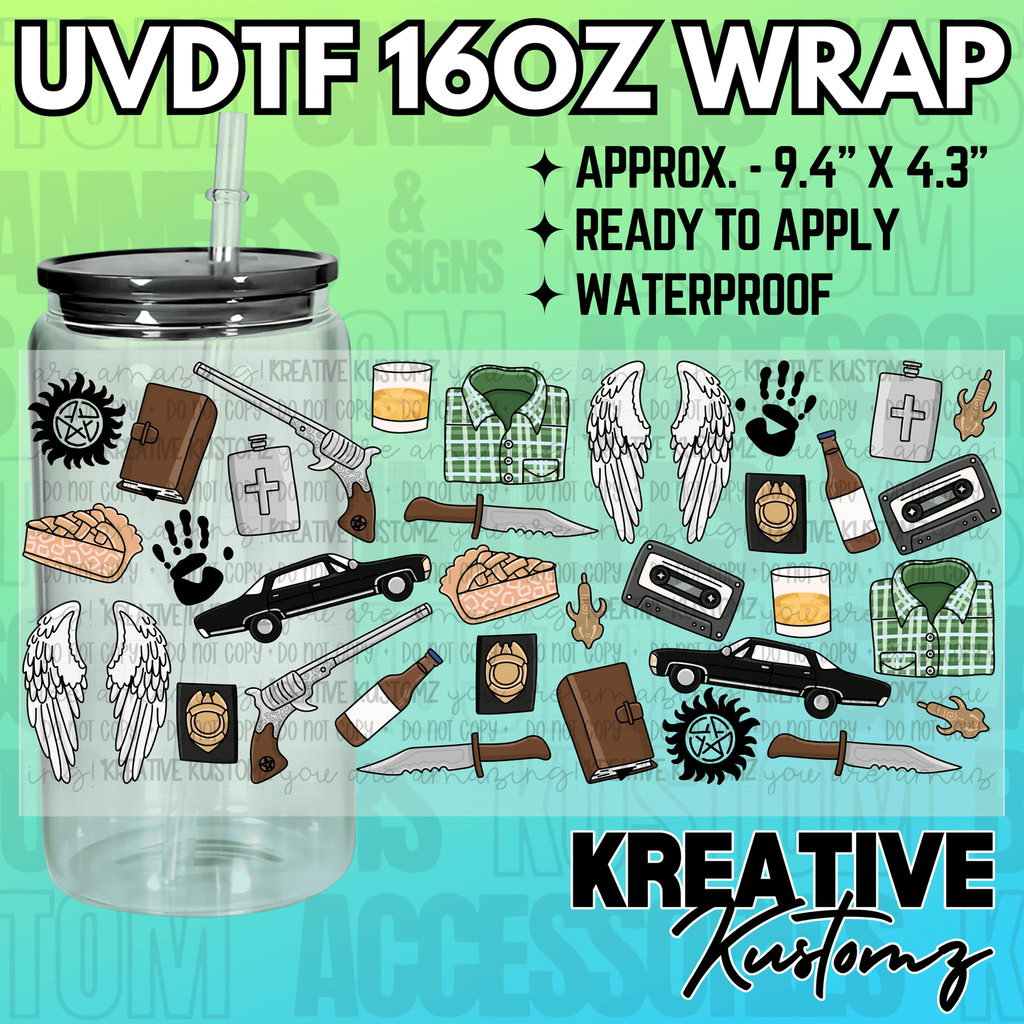 KK-2414 | UVDTF | 16oz Glass Can Libbey Wrap