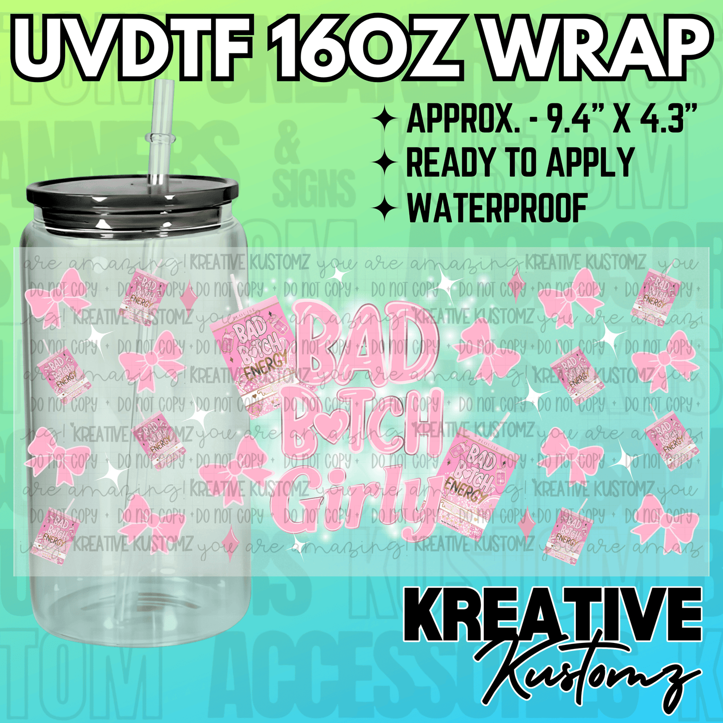 KK-2406 | UVDTF | 16oz Glass Can Libbey Wrap