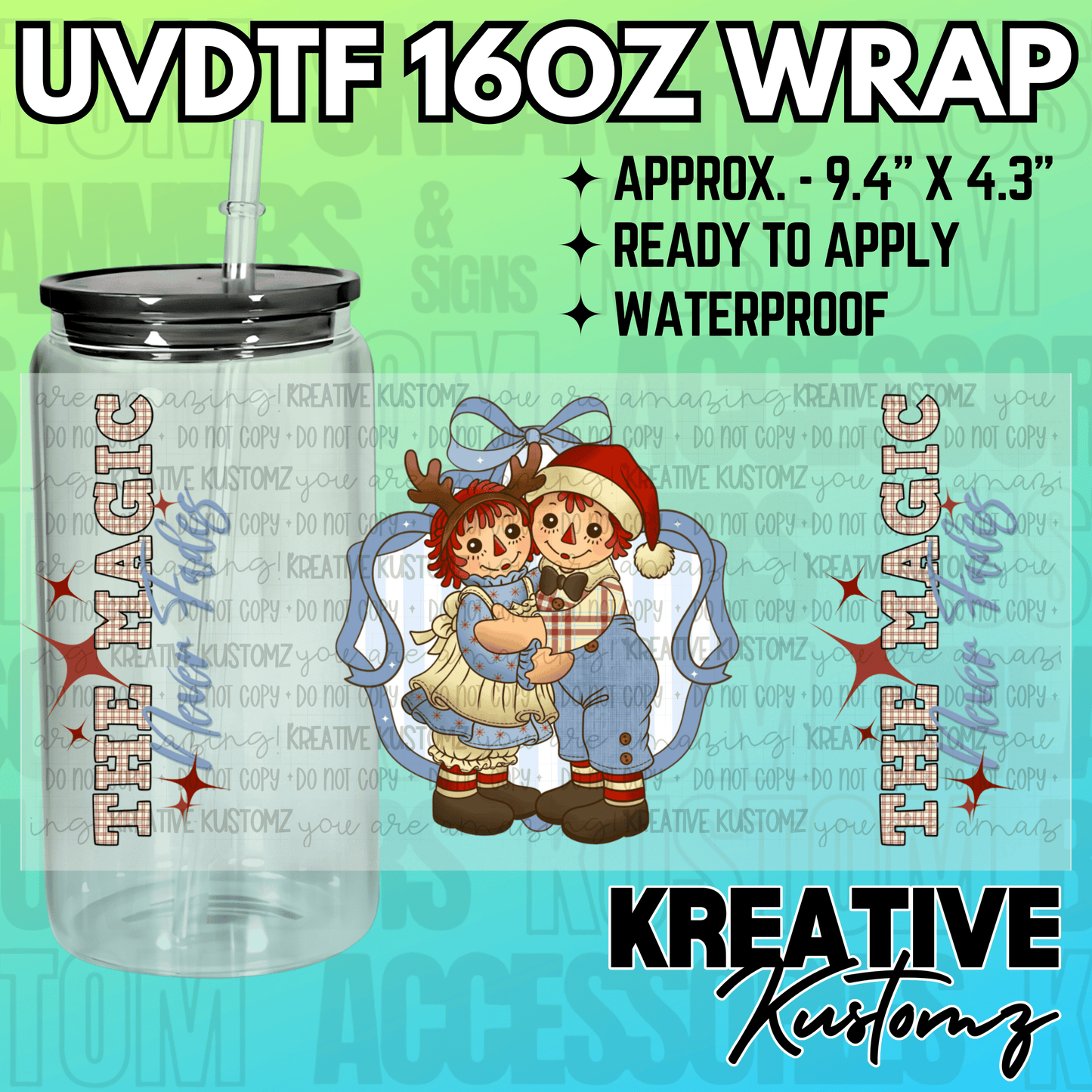 KK-2381 | UVDTF | 16oz Glass Can Libbey Wrap