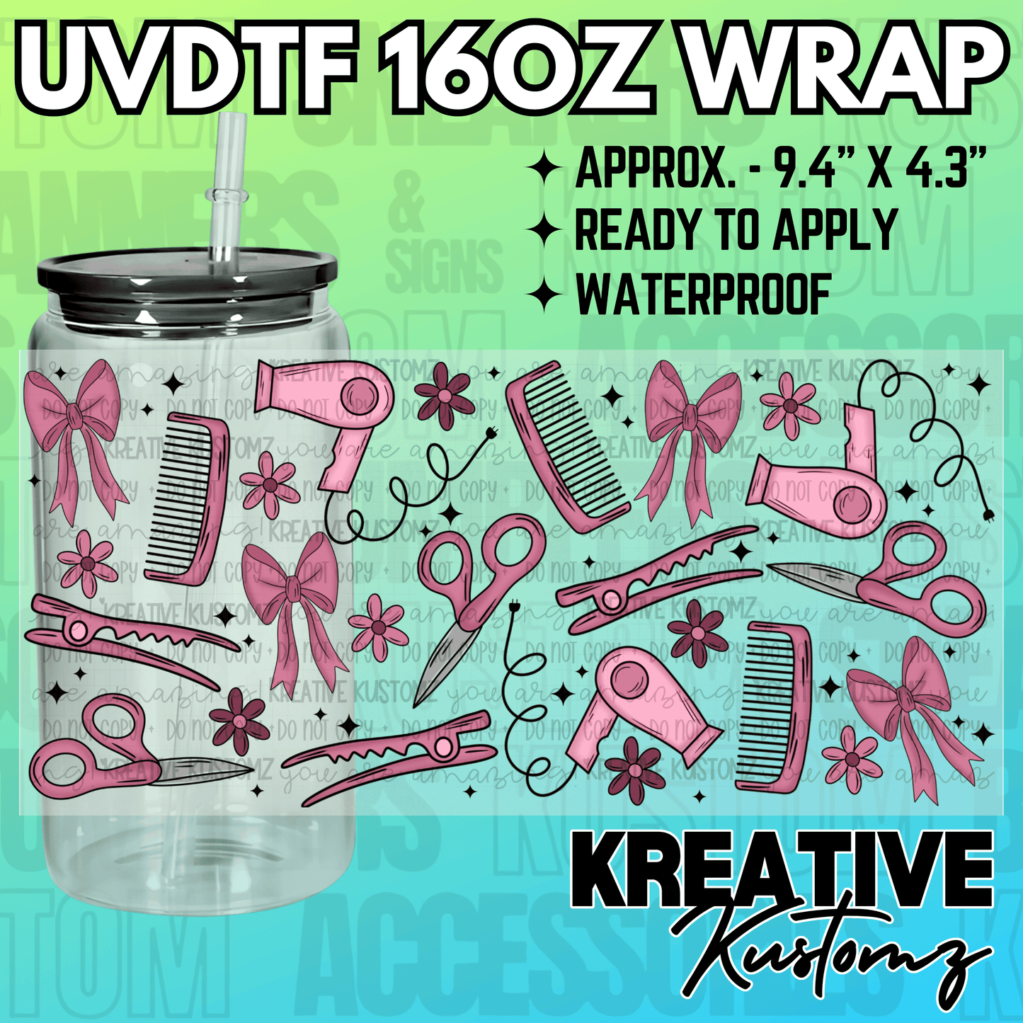 KK-2376 | UVDTF | 16oz Glass Can Libbey Wrap