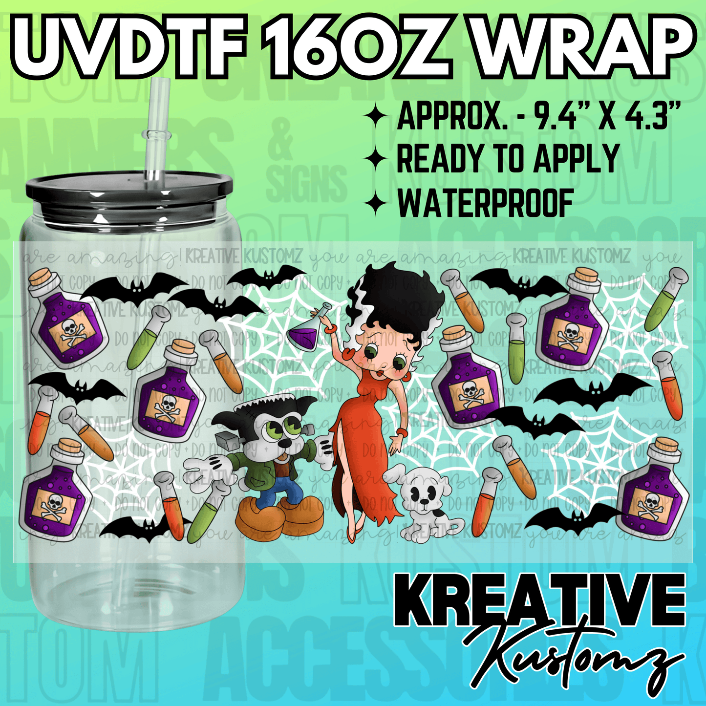 KK-2276 | UVDTF | 16oz Glass Can Libbey Wrap